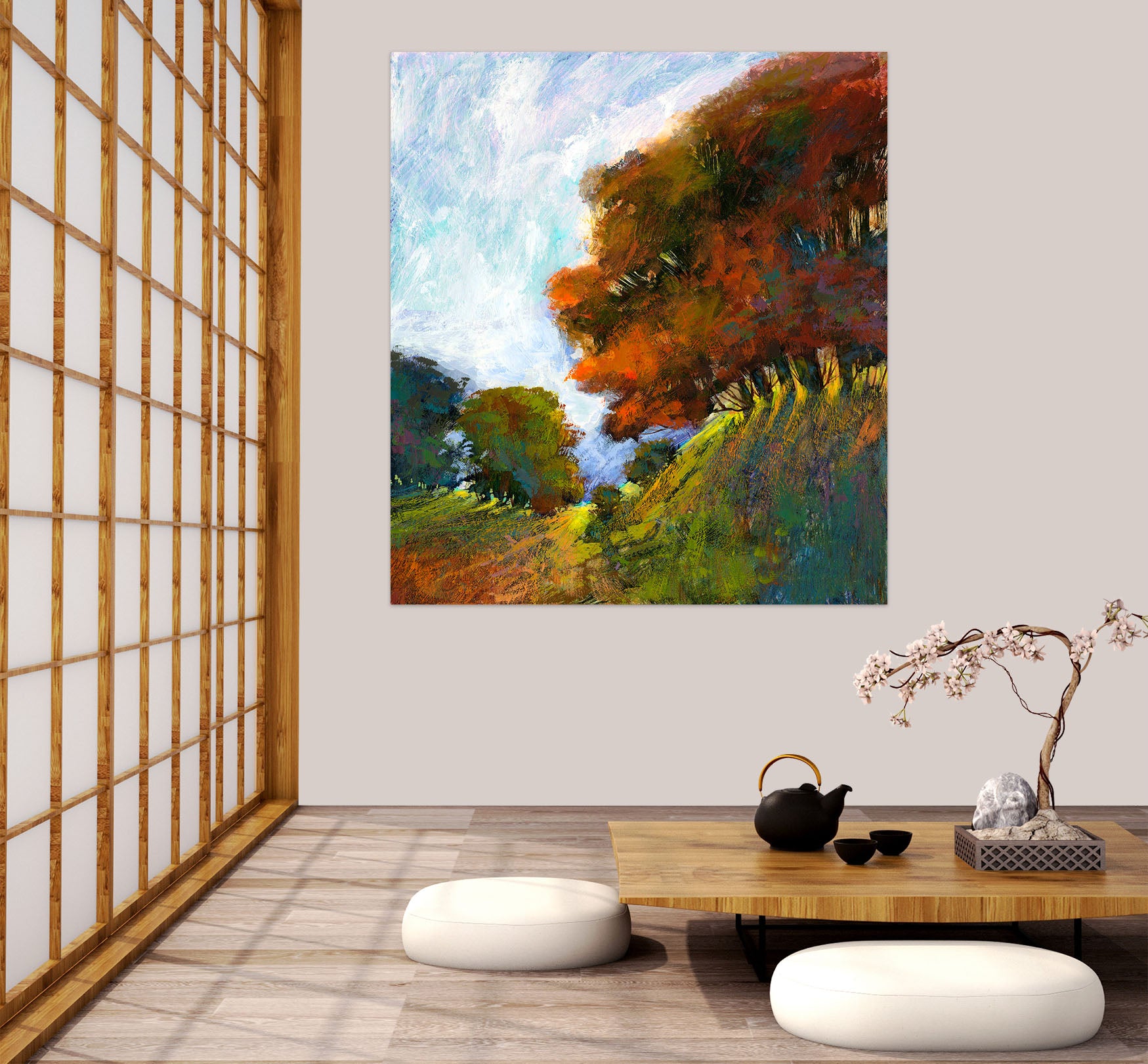 3D Red Maple Leaf 051 Michael Tienhaara Wall Sticker