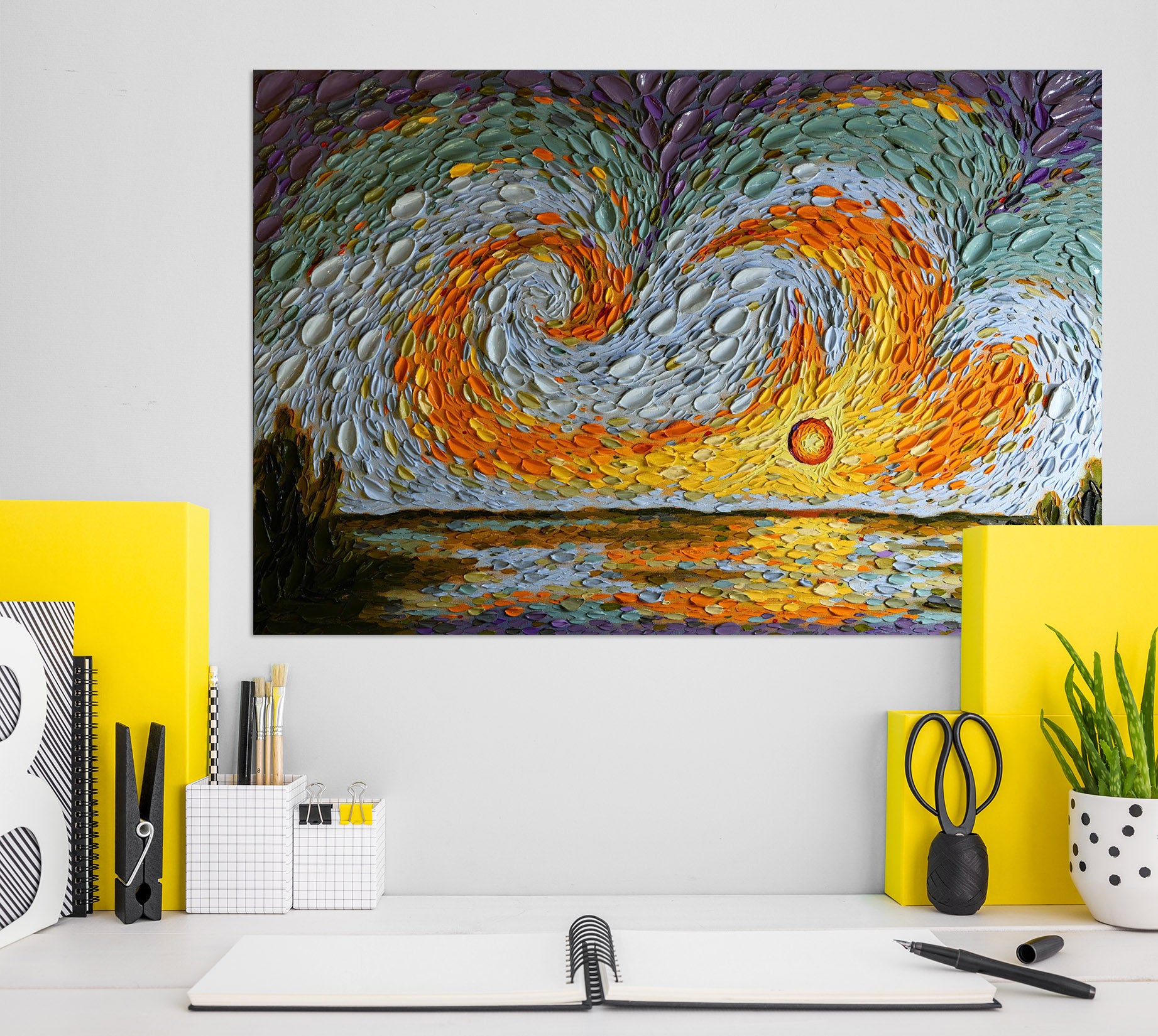 3D Sunset Shell 013 Dena Tollefson Wall Sticker