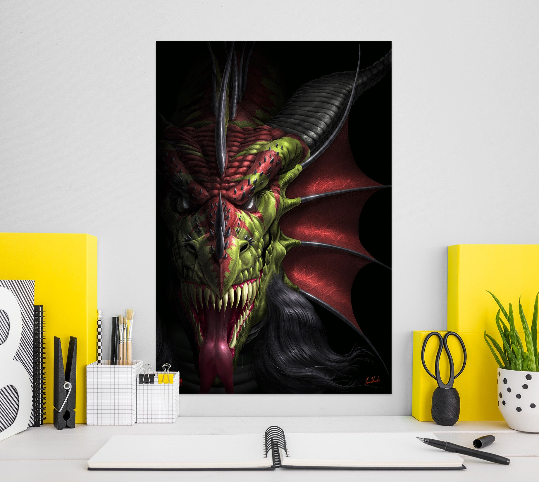 3D Dragon Head 5132 Tom Wood Wall Sticker