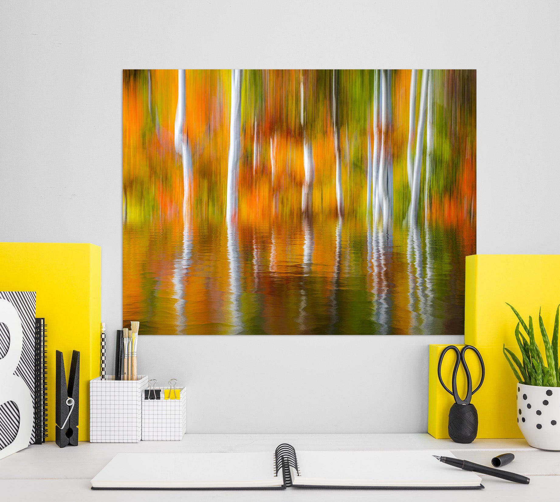 3D Orange Reflection 190 Marco Carmassi Wall Sticker