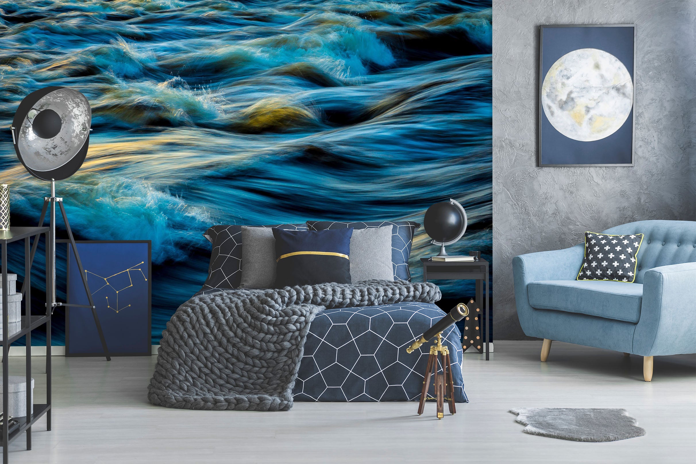 3D Sea Wave 2036 Wall Murals