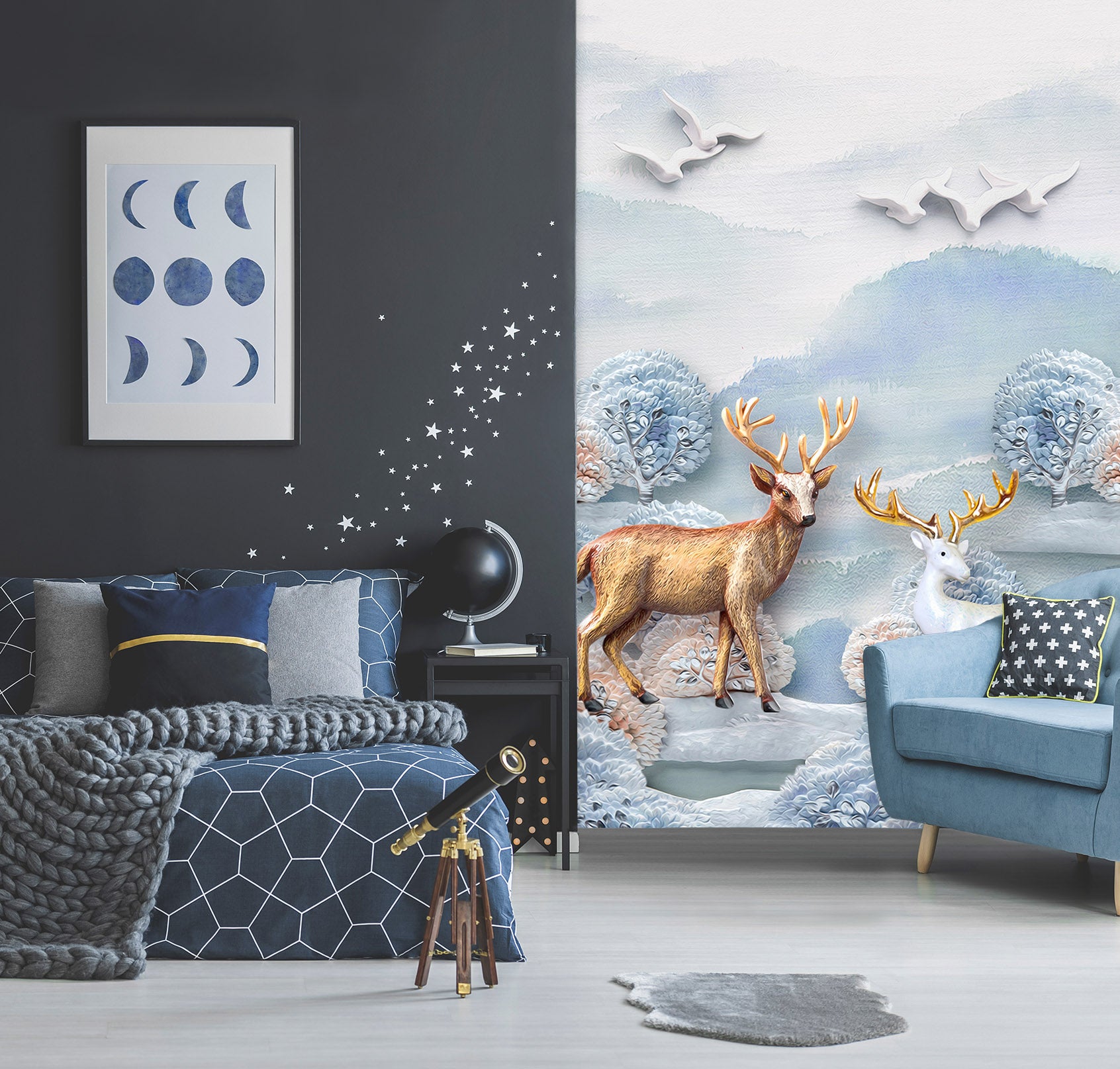 3D Fawn River 1804 Wall Murals