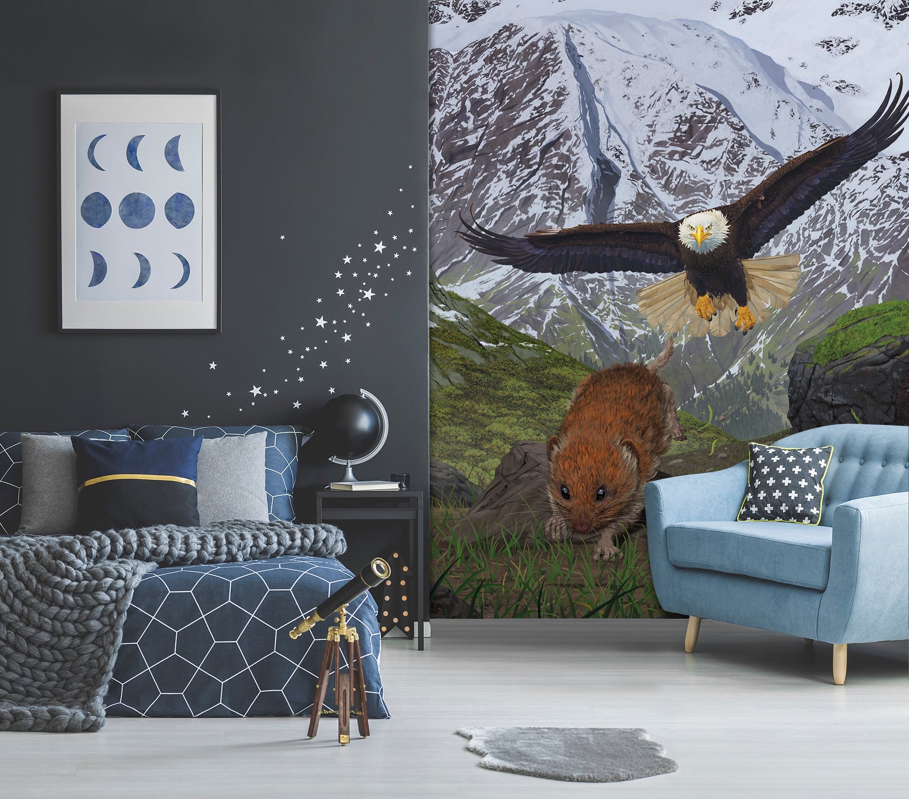 3D Eagle 1406 Wall Murals Exclusive Designer Vincent Wallpaper AJ Wallpaper 