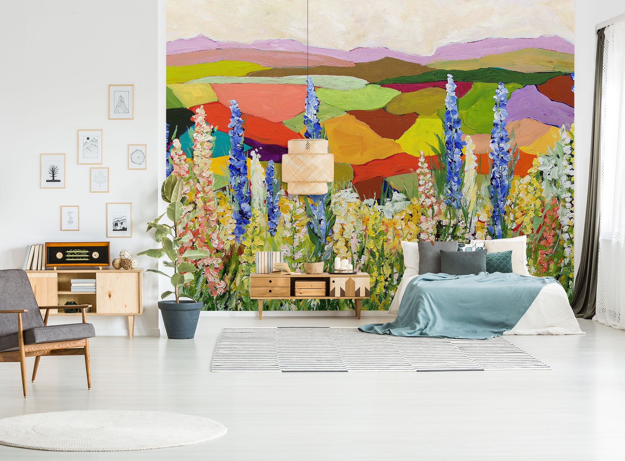 3D Colored Field 229 Allan P. Friedlander Wall Mural Wall Murals
