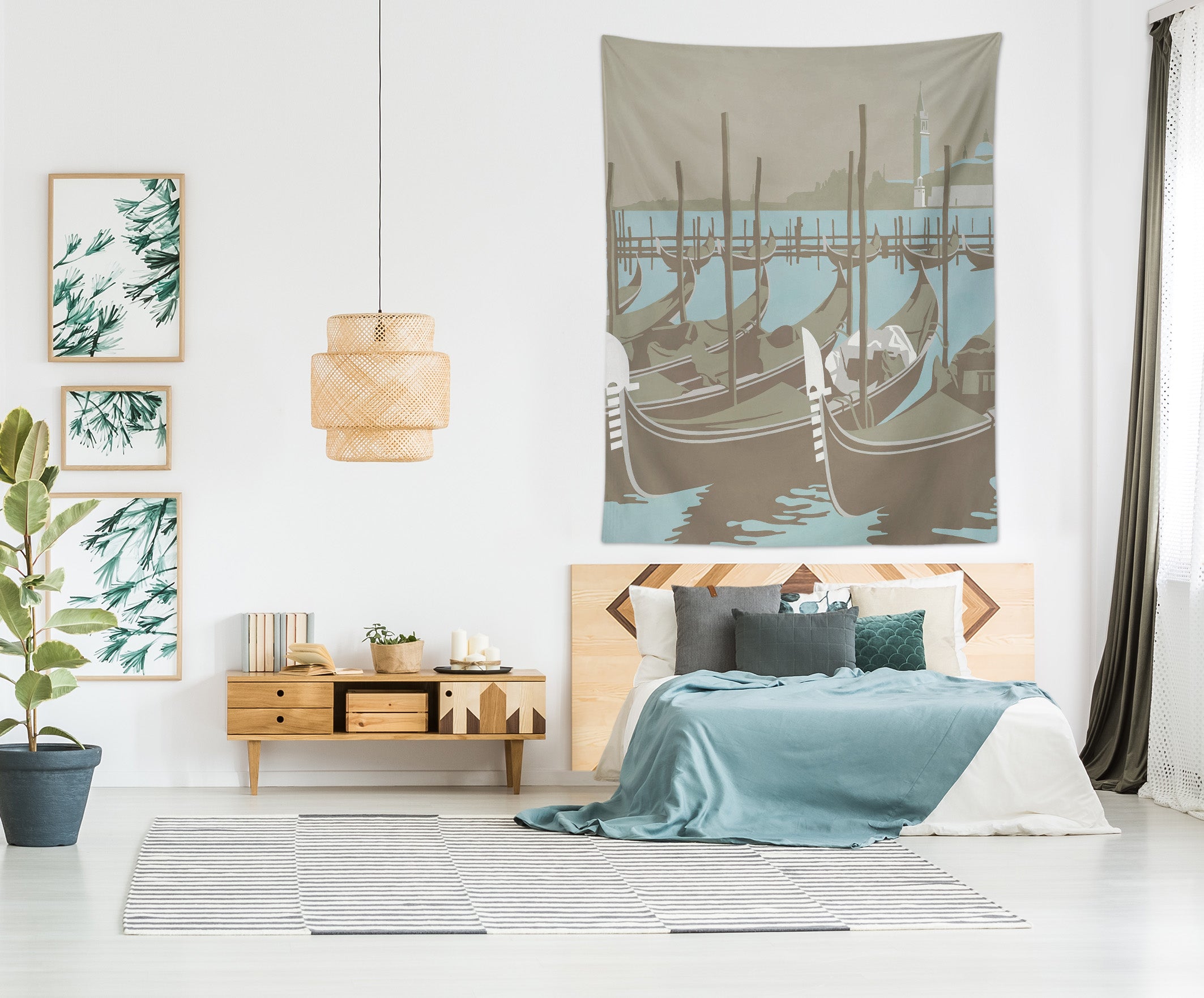 3D Venetian Boat 5395 Steve Read Tapestry Hanging Cloth Hang