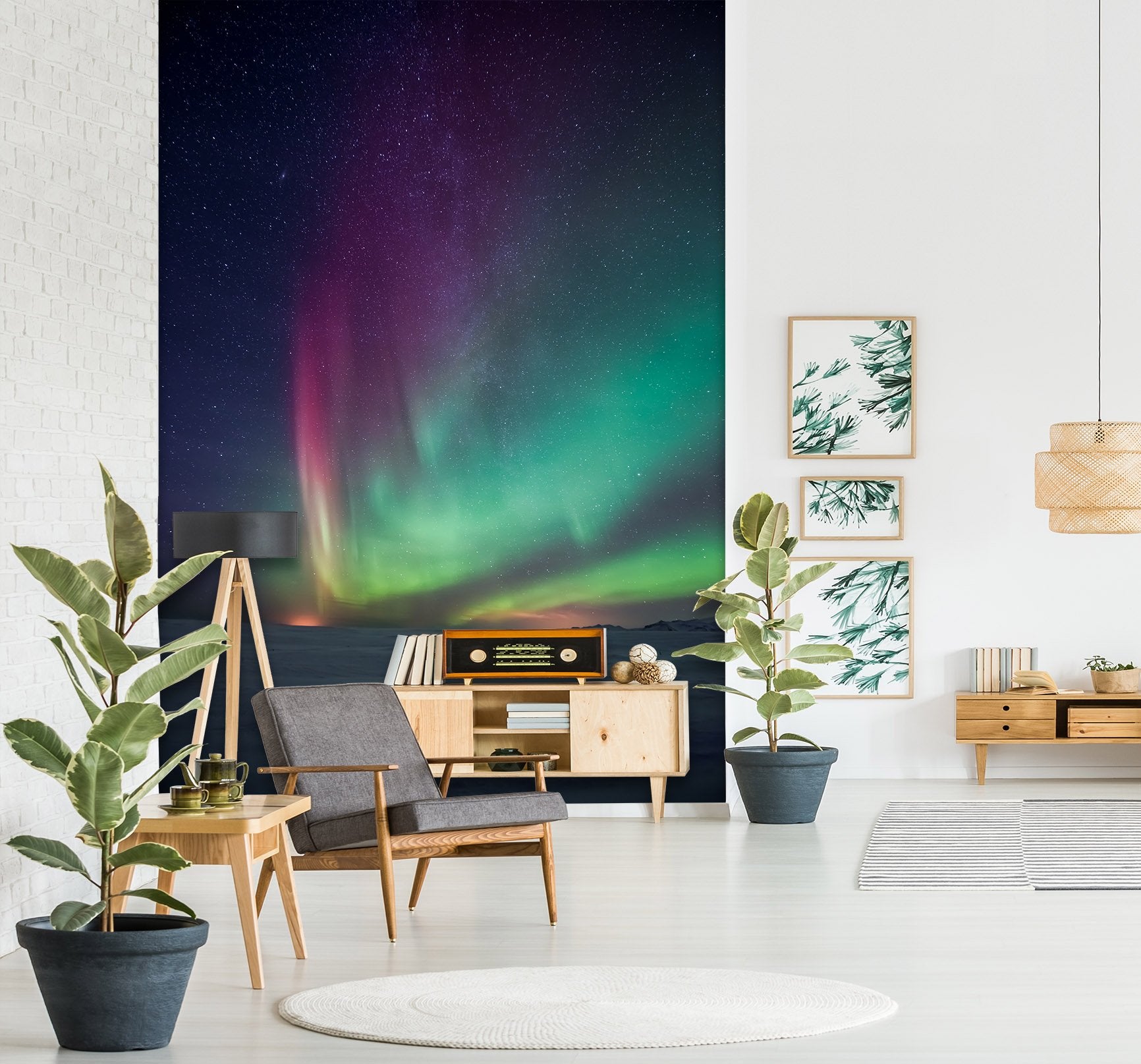 3D Beautiful Aurora 001 Wall Murals Wallpaper AJ Wallpaper 