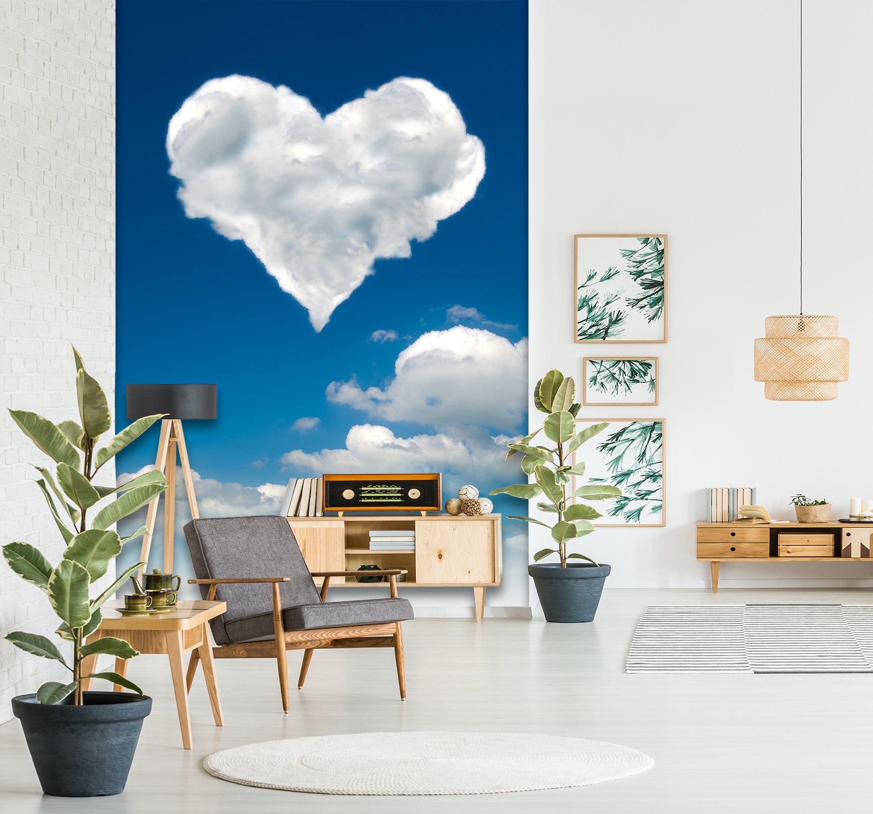 3D Love Cloud 1553 Wall Murals