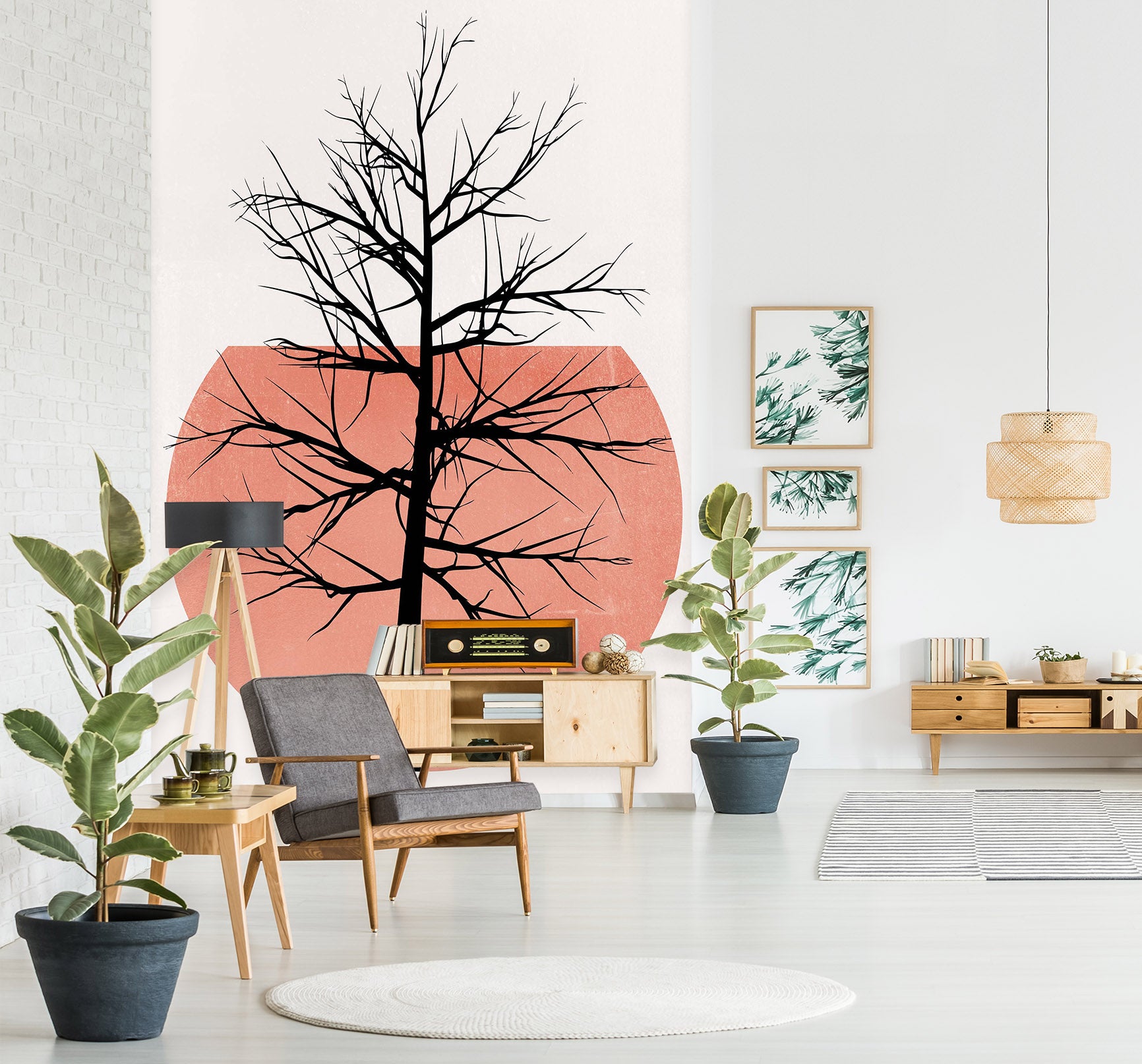 3D Twig Moon 1446 Boris Draschoff Wall Mural Wall Murals