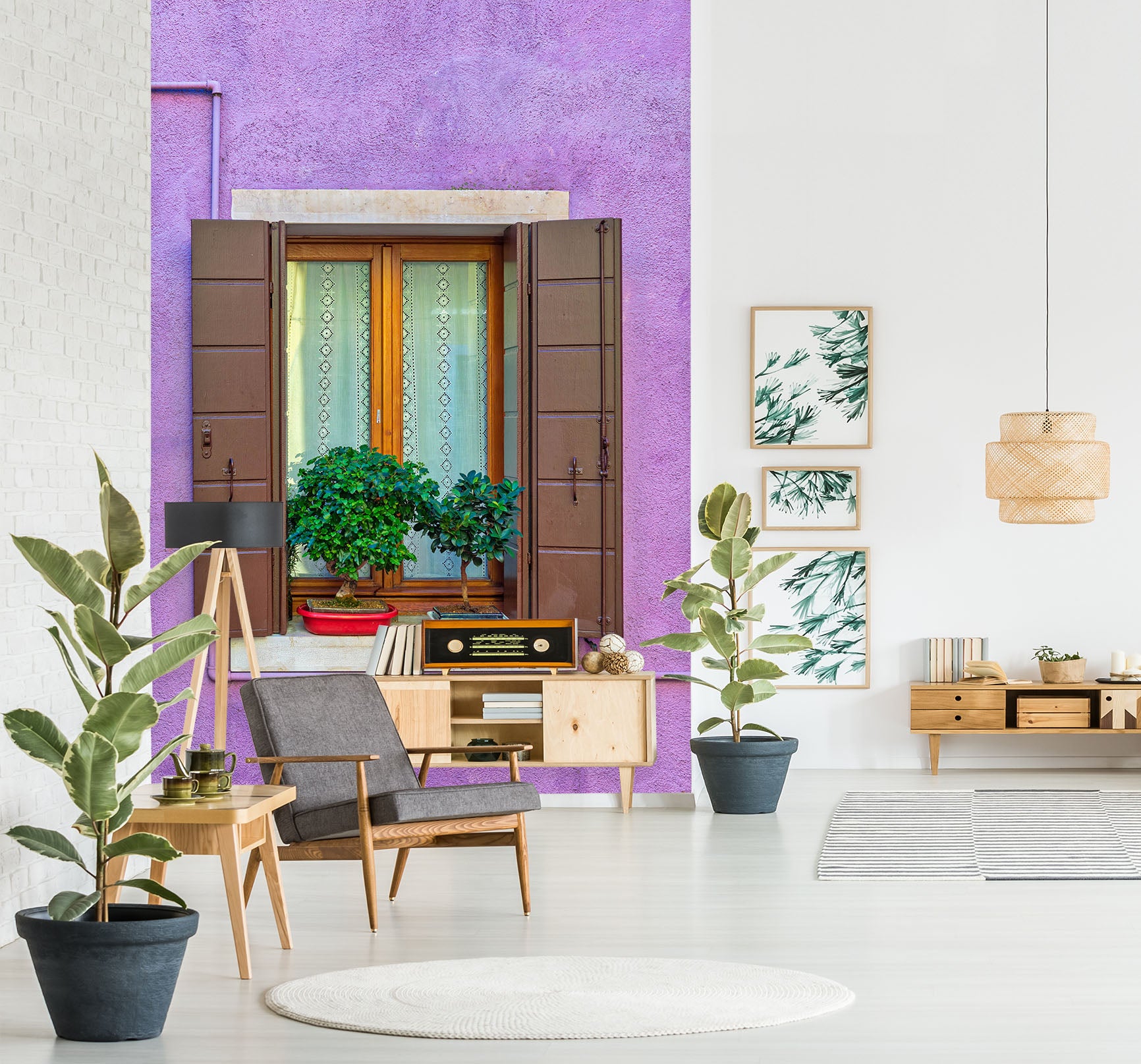 3D Green Plant 1410 Marco Carmassi Wall Mural Wall Murals