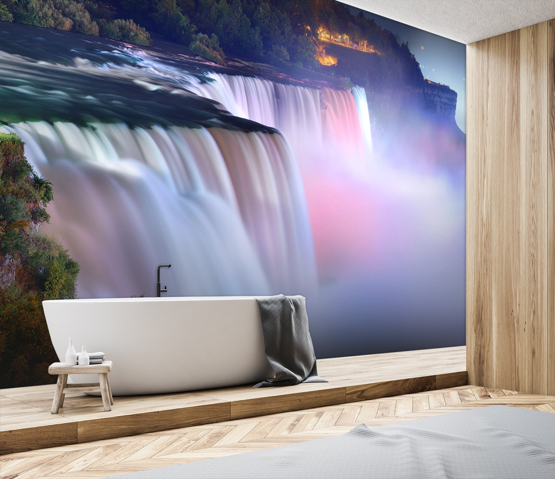 3D Colored Waterfall 085 Wall Murals