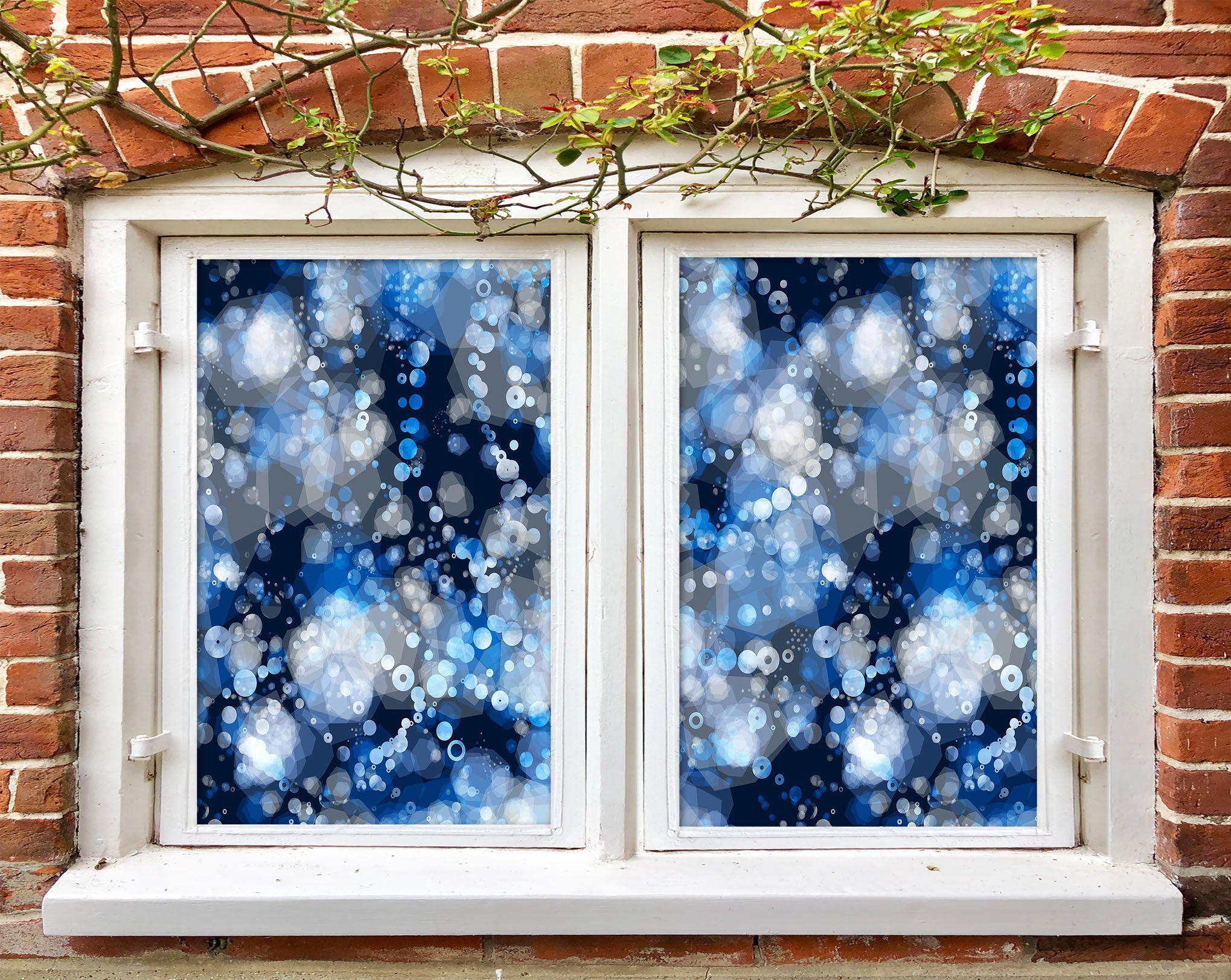 3D Beautiful Neon 454 Window Film Print Sticker Cling Stained Glass UV Block