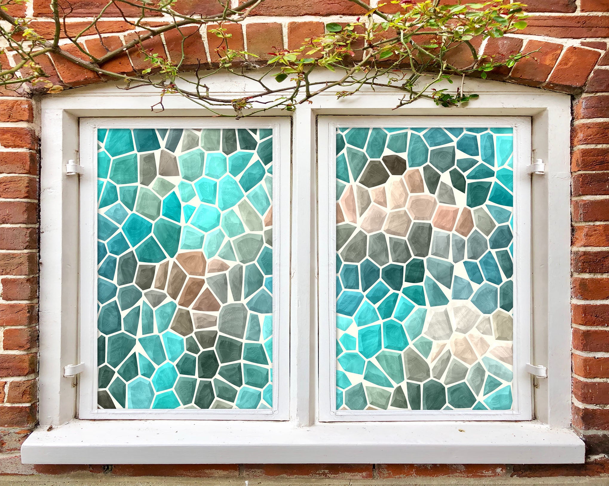 3D Blue Texture Stone 328 Window Film Print Sticker Cling Stained Glass UV Block