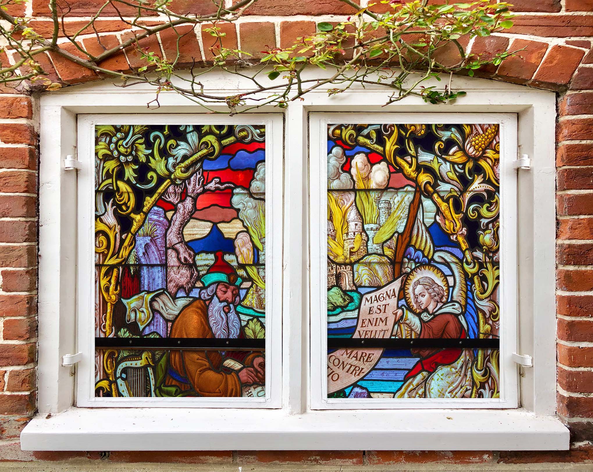 3D Virgin Royal 132 Window Film Print Sticker Cling Stained Glass UV Block