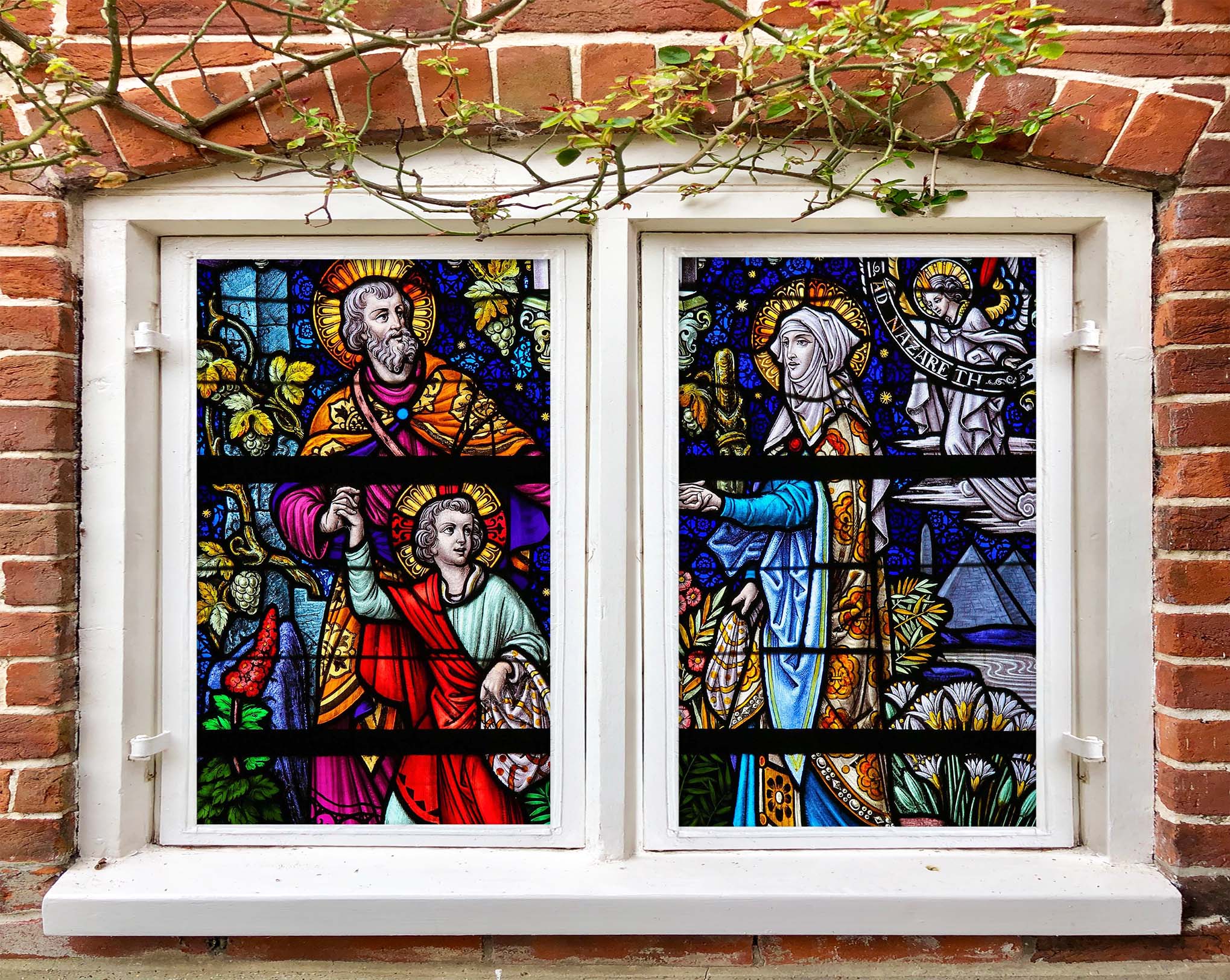 3D Old And Strong 172 Window Film Print Sticker Cling Stained Glass UV Block