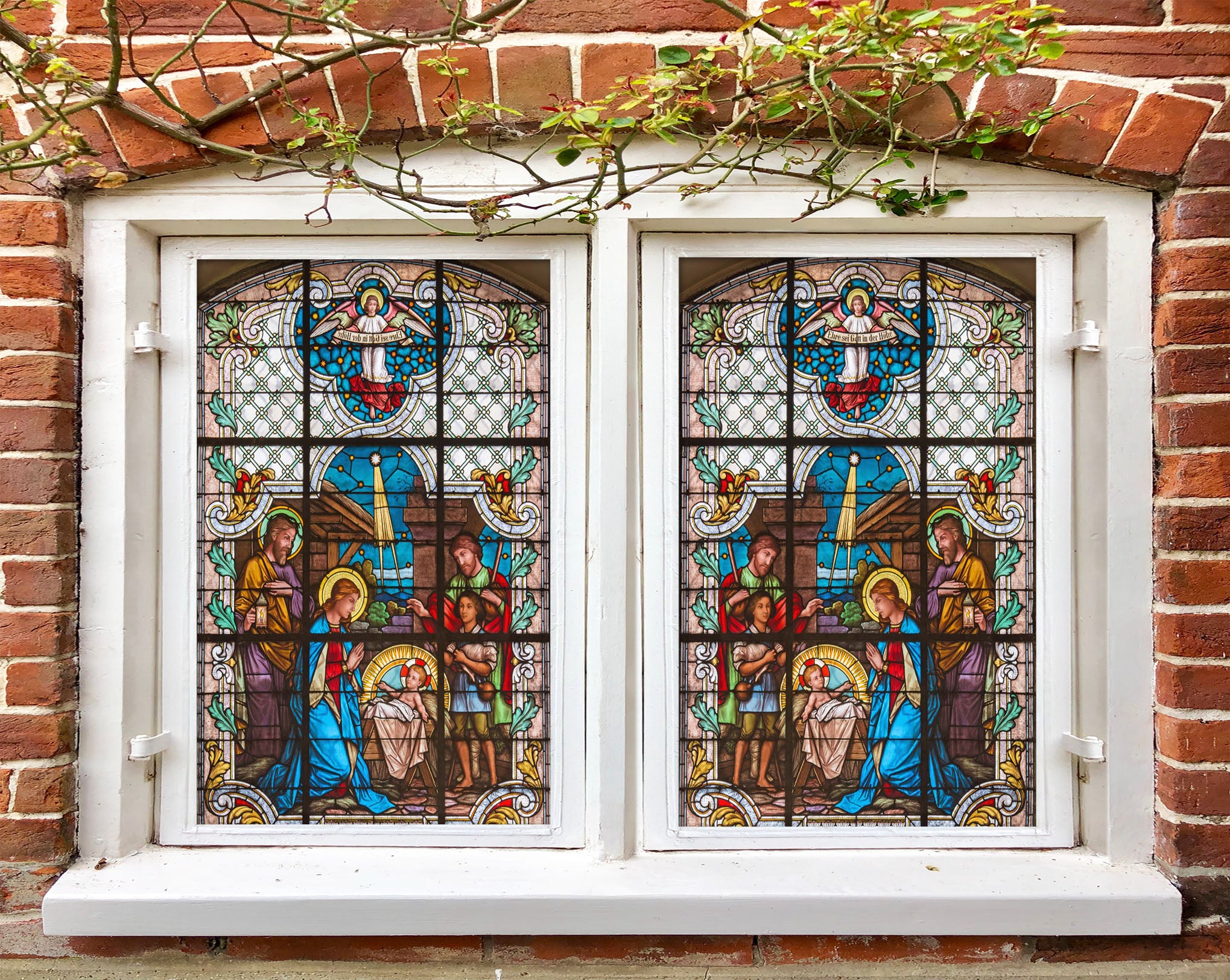 3D Cute Angel 173 Window Film Print Sticker Cling Stained Glass UV Block