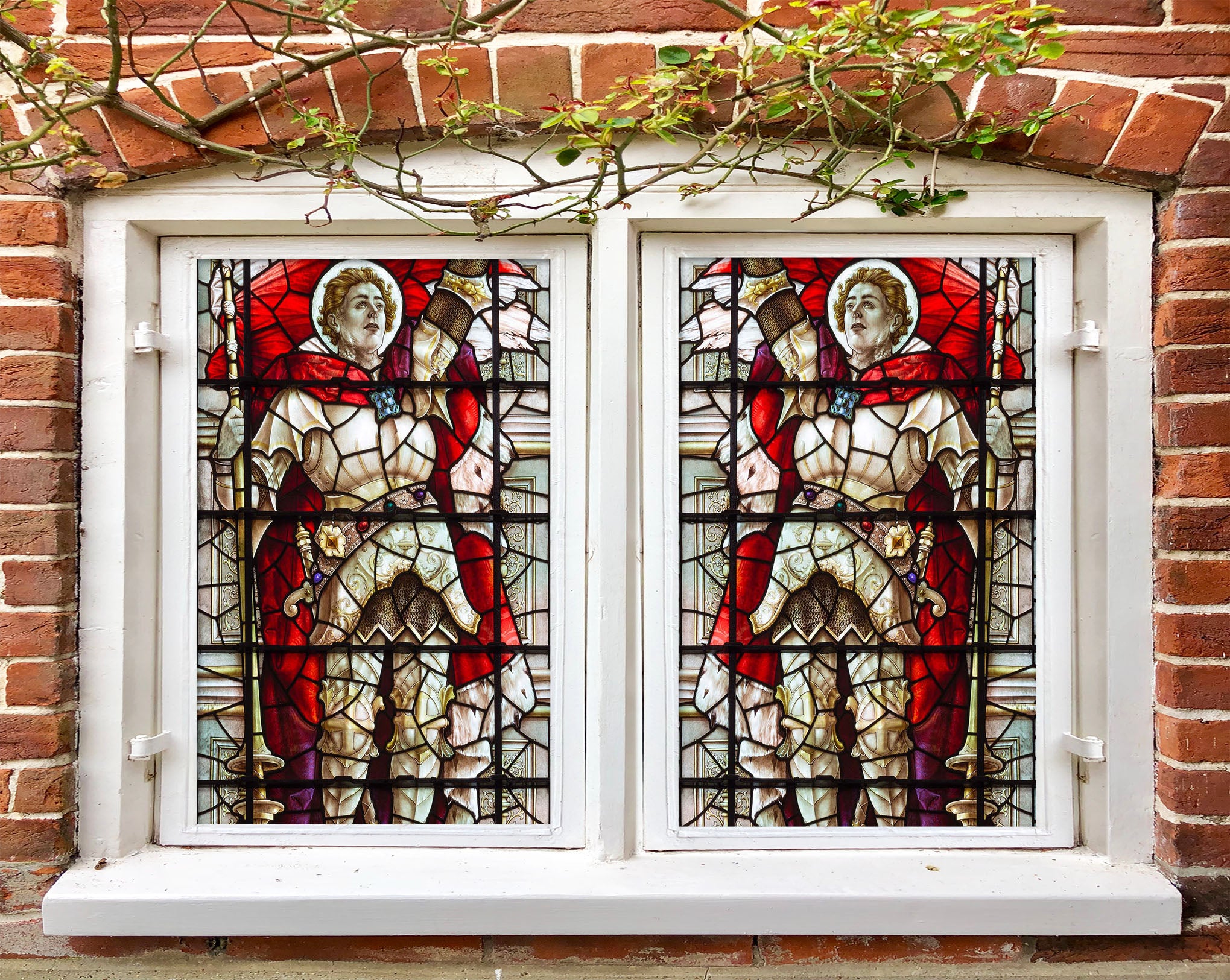 3D Warrior Prince 163 Window Film Print Sticker Cling Stained Glass UV Block