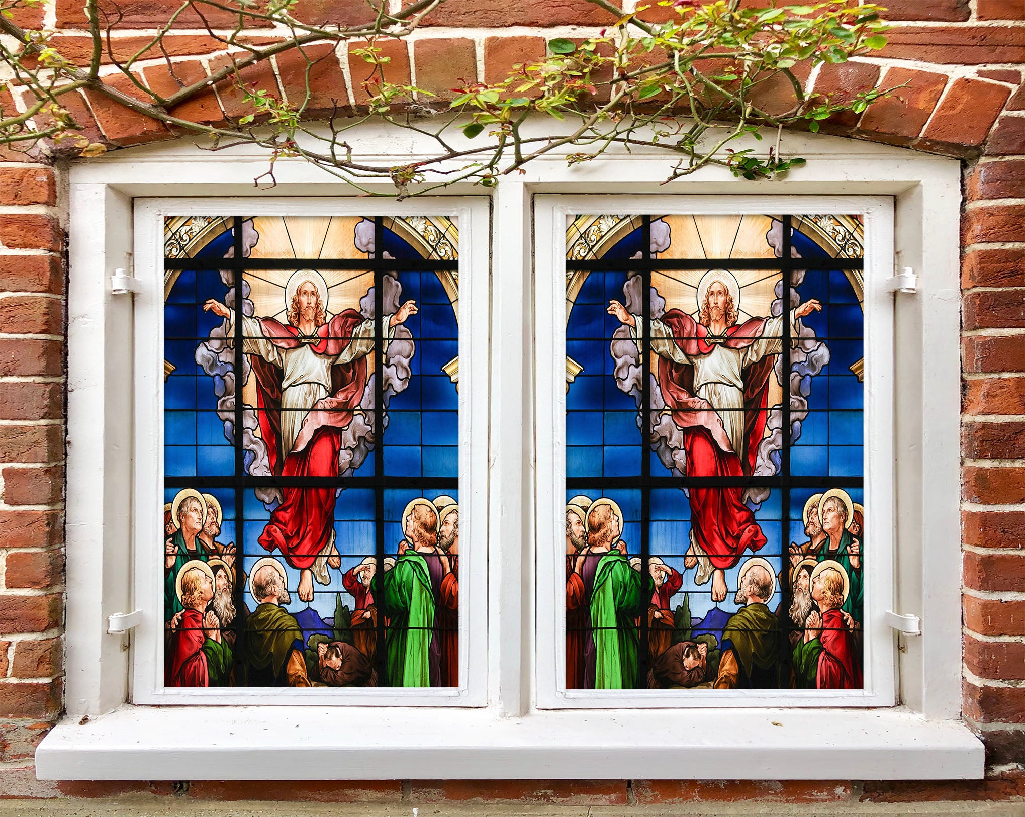 3D Believers Enlightenment 157 Window Film Print Sticker Cling Stained Glass UV Block