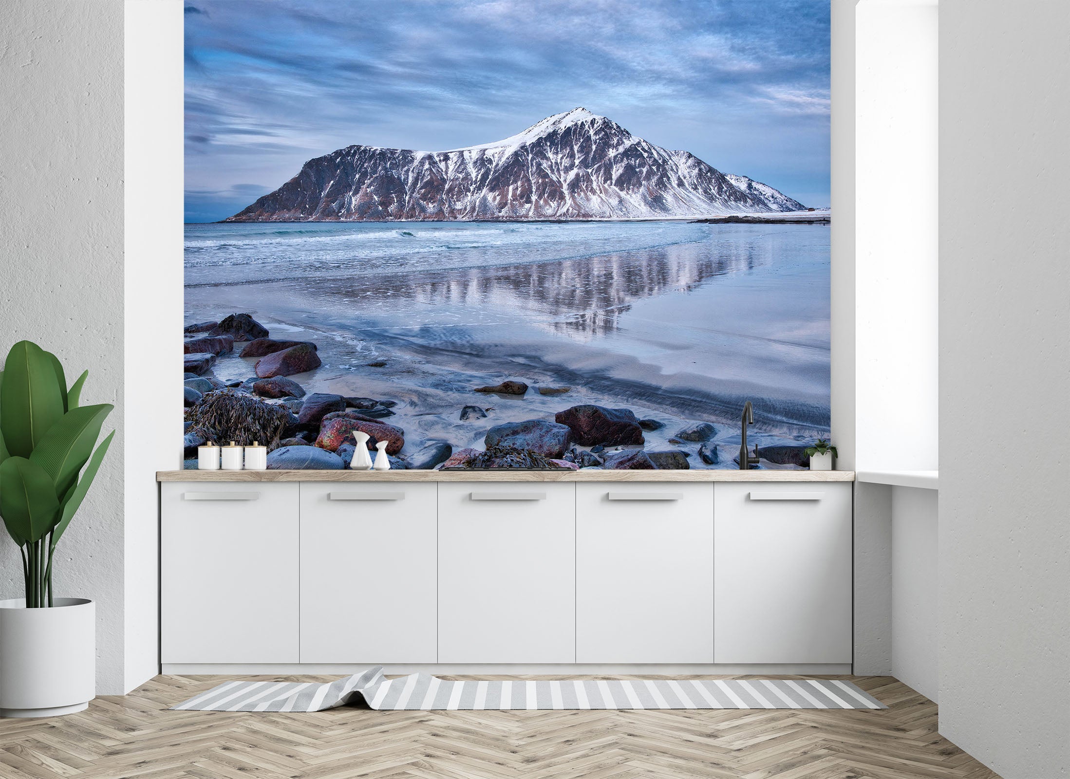 3D Melting Snow Mountain 1405 Marco Carmassi Wall Mural Wall Murals