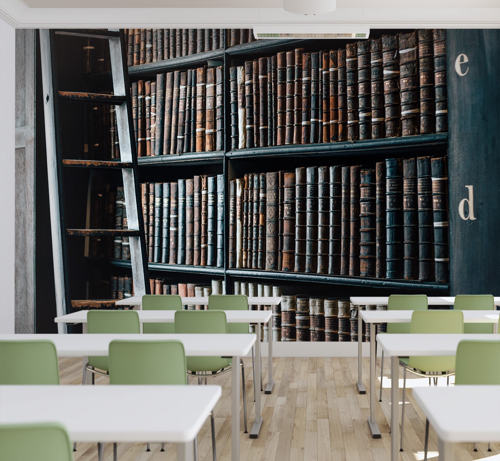 3D Vintage Bookshel 146 Wall Murals
