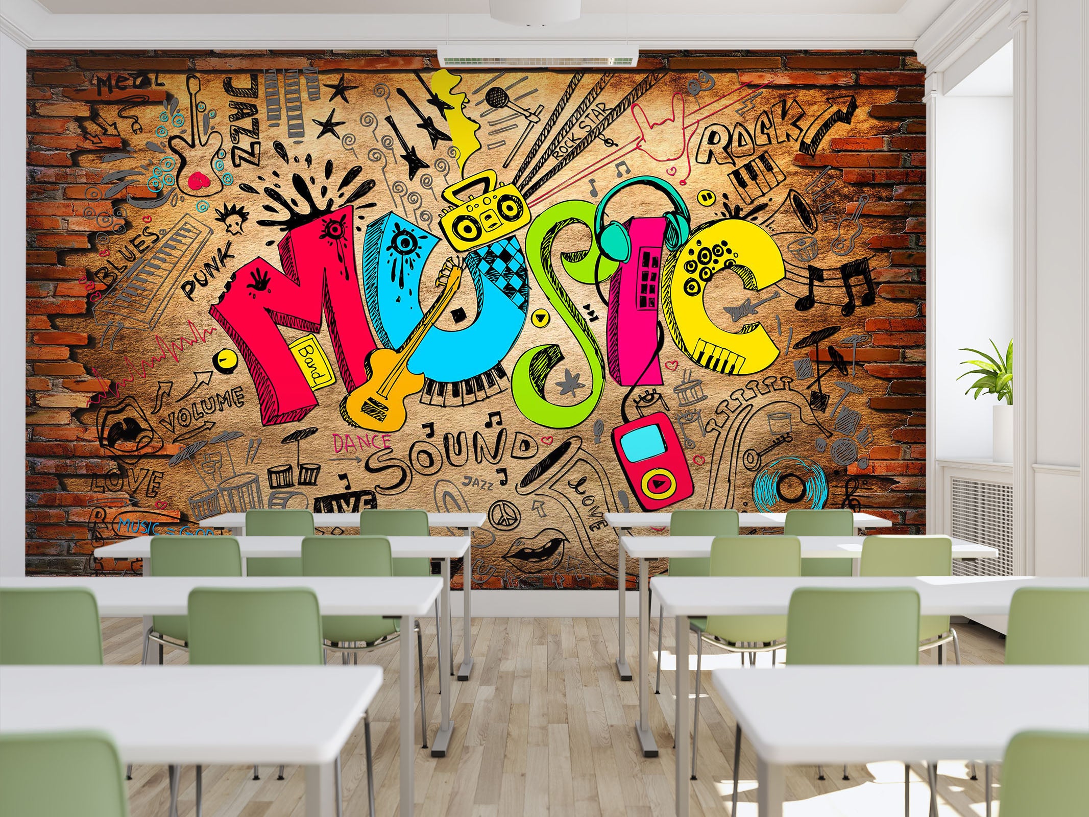 3D Colored Letters 001 Wall Murals