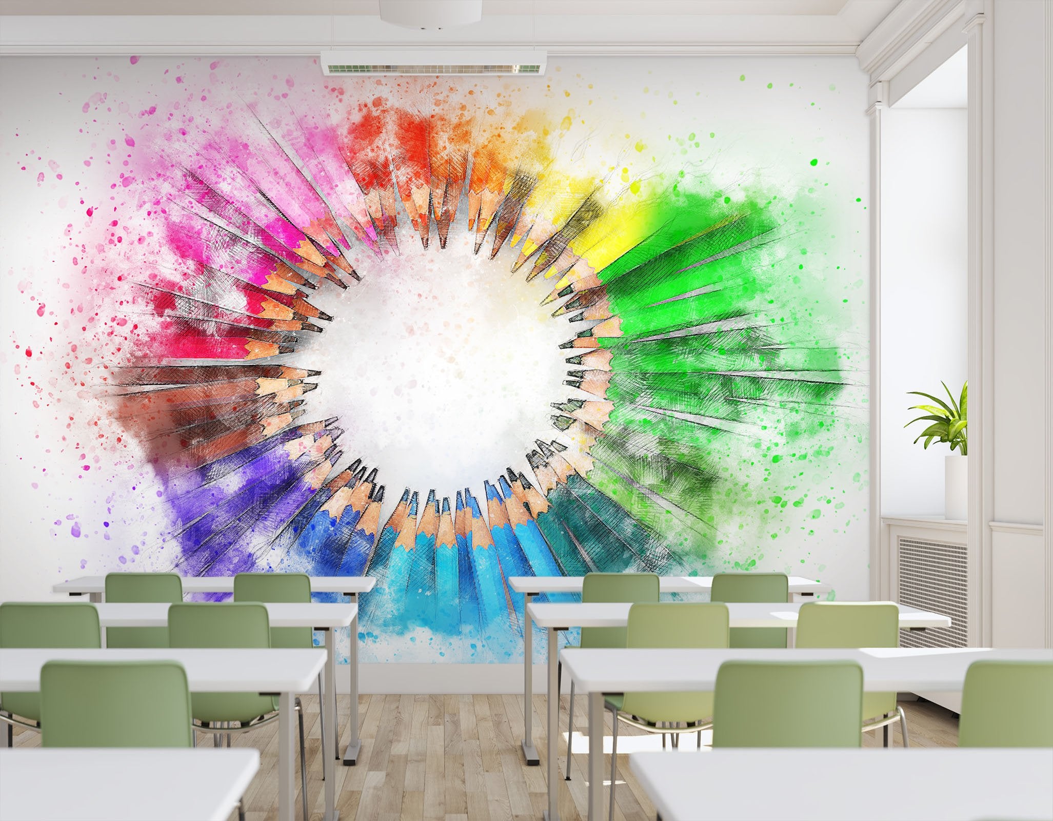 3D colorful pens 34 Wall Murals Wallpaper AJ Wallpaper 2 
