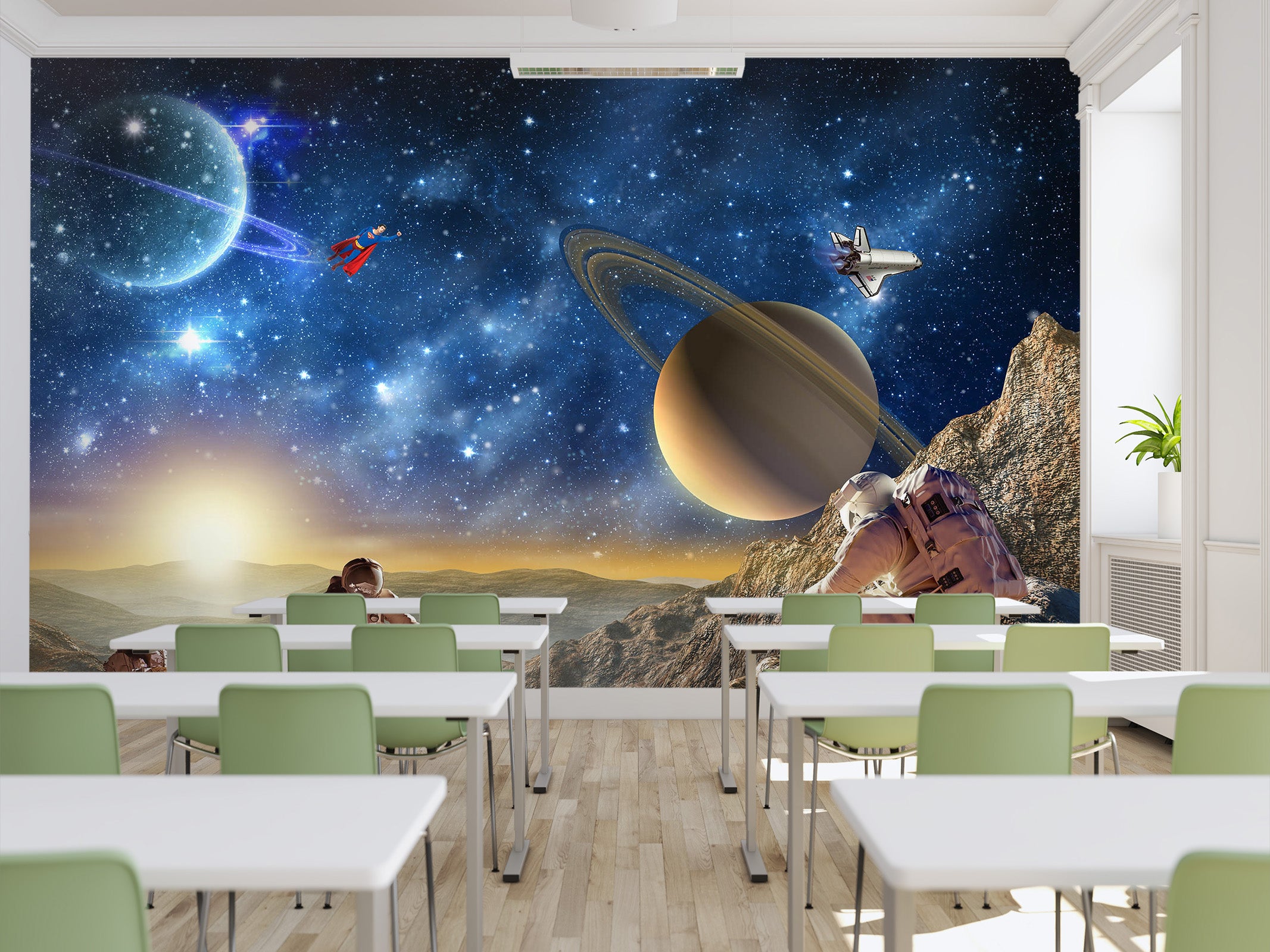 3D Color Planet 003 Wall Murals