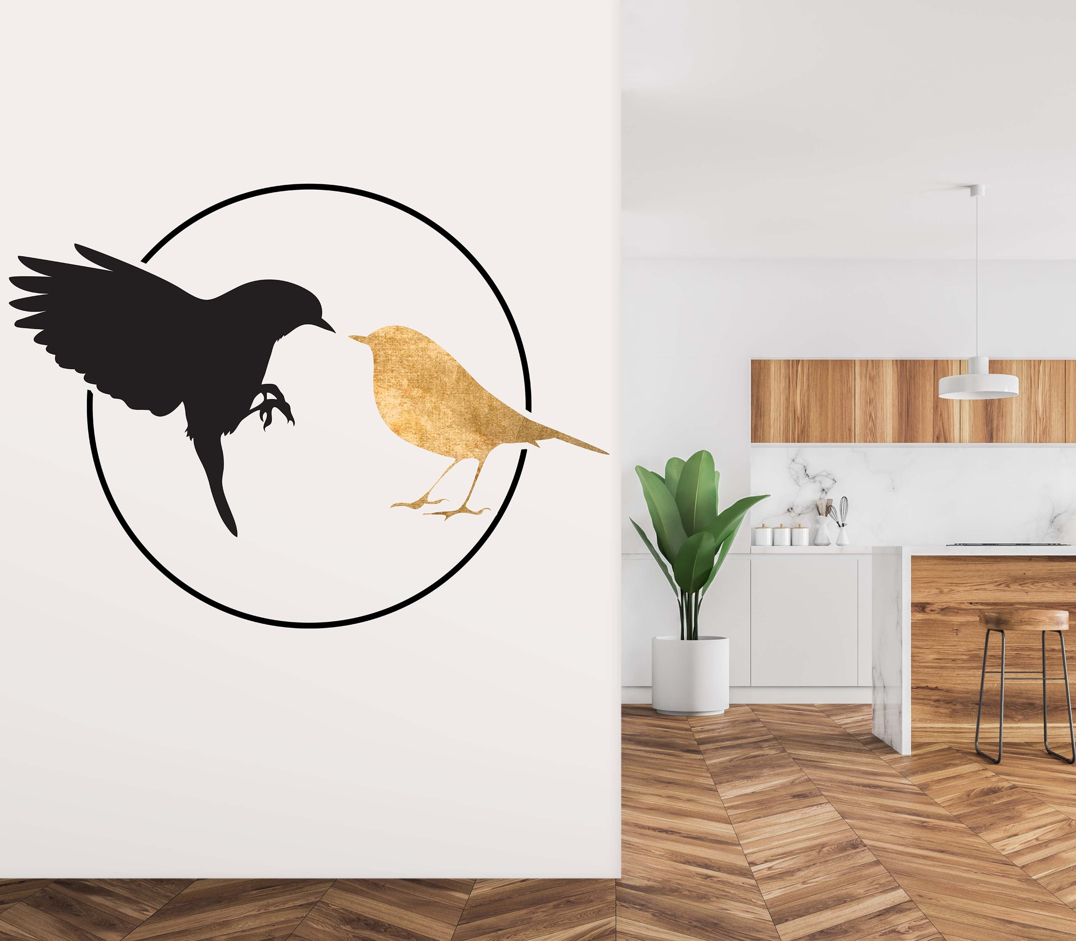 3D Bird Feeding 1479 Boris Draschoff Wall Mural Wall Murals