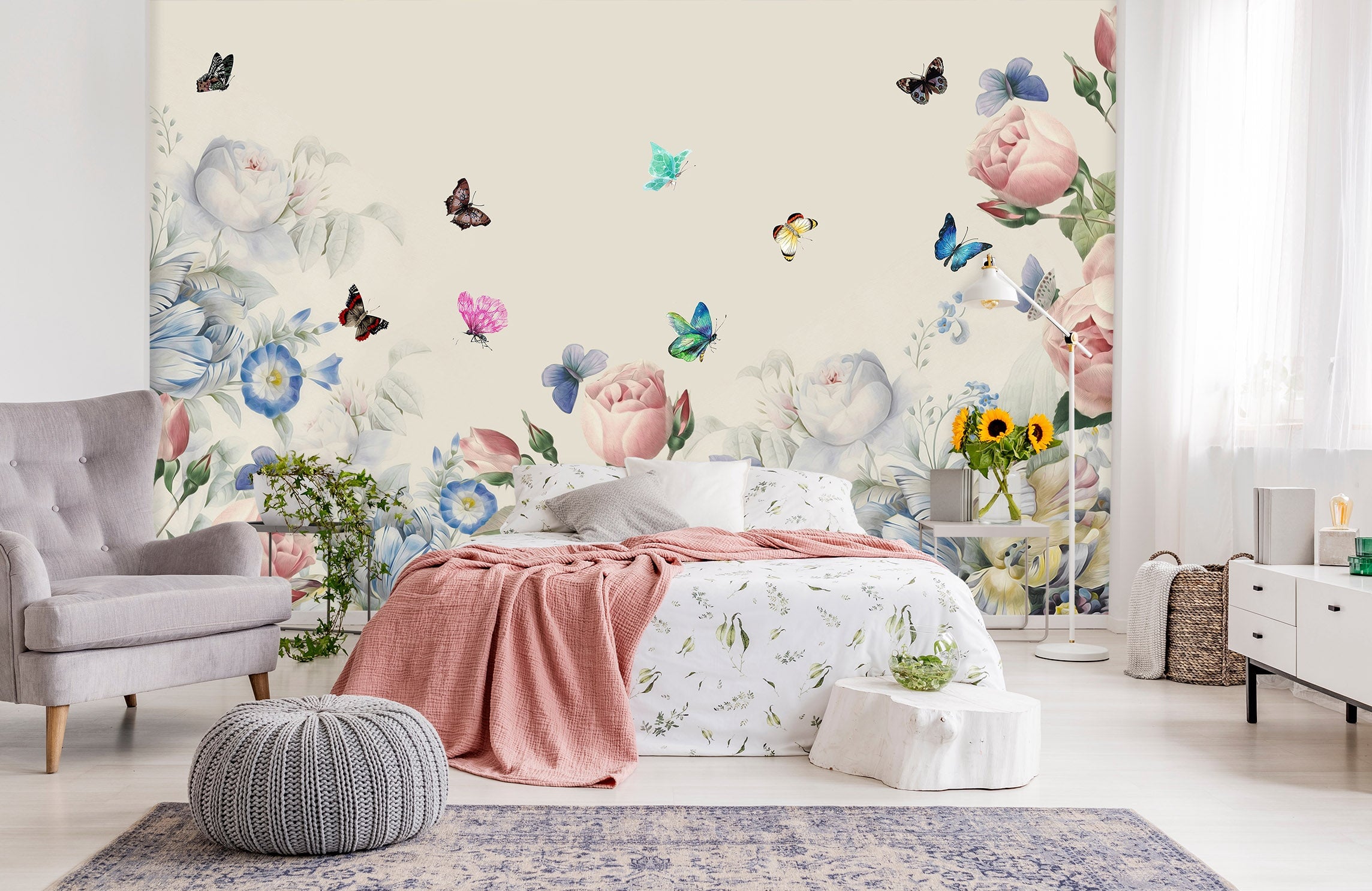 3D Color Butterfly 120 Wall Murals Wallpaper AJ Wallpaper 2 