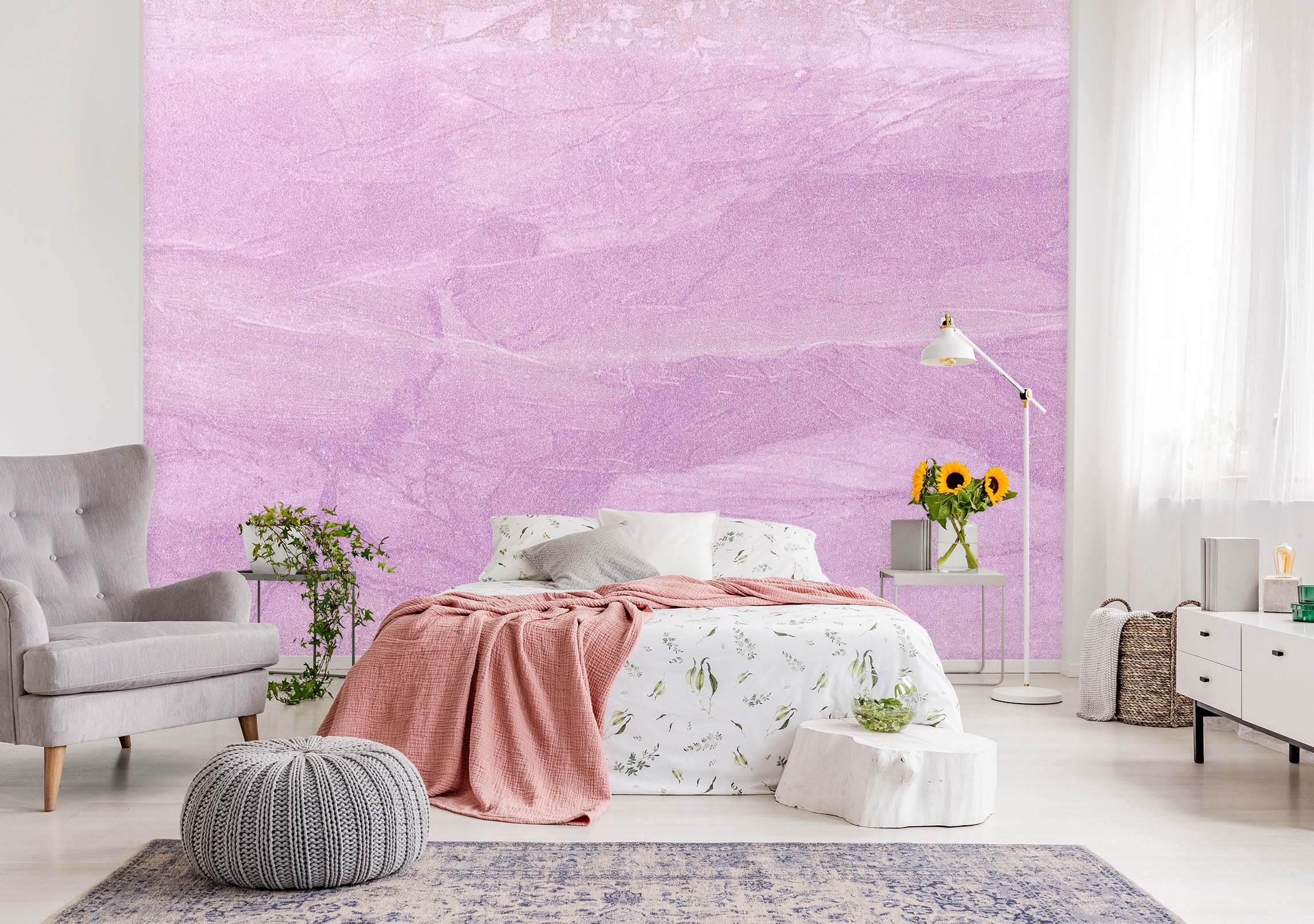 3D Pink Abstract Painting 91 Wall Murals
