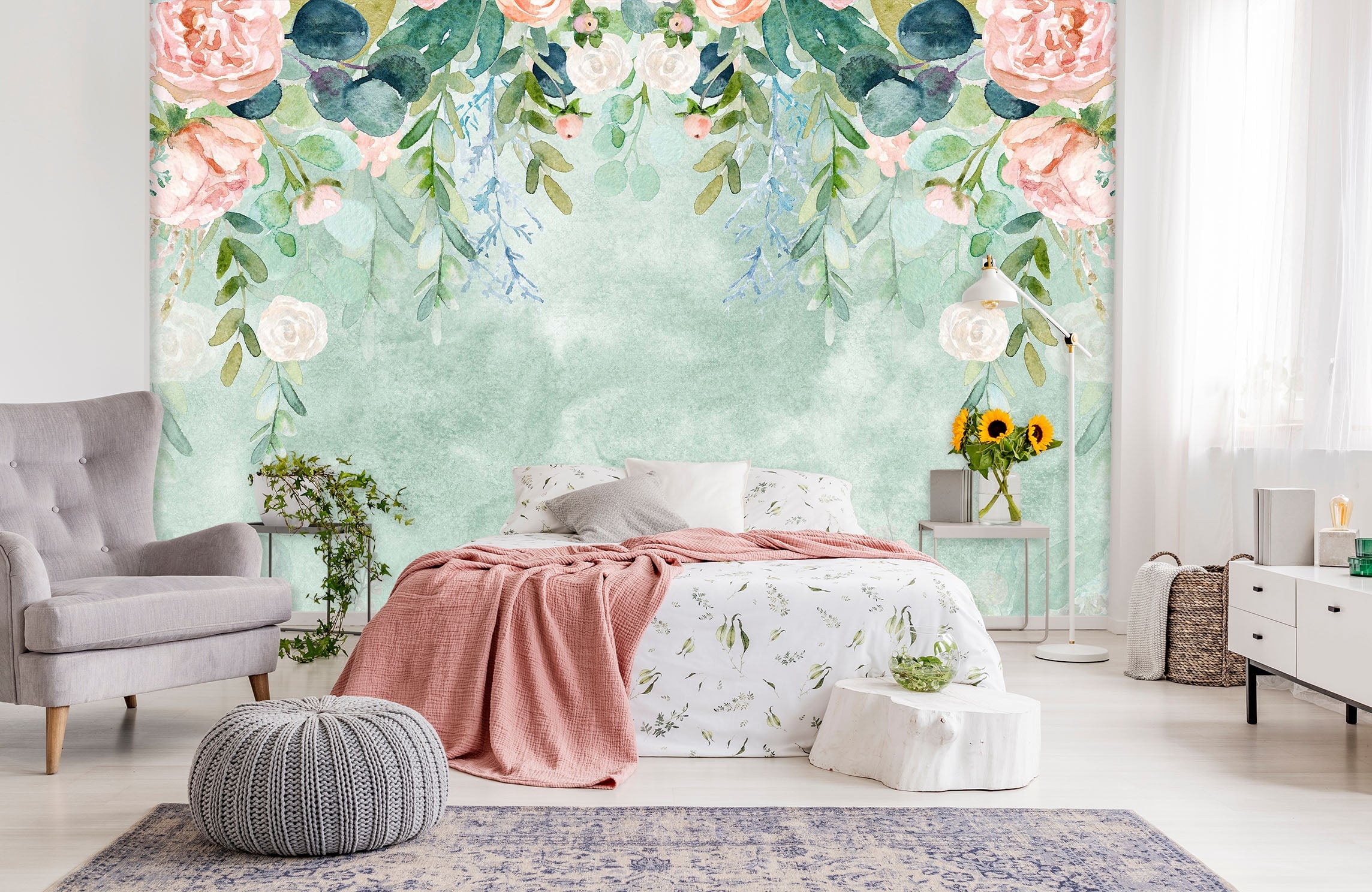 3D Pink Flower 103 Wall Murals Wallpaper AJ Wallpaper 2 