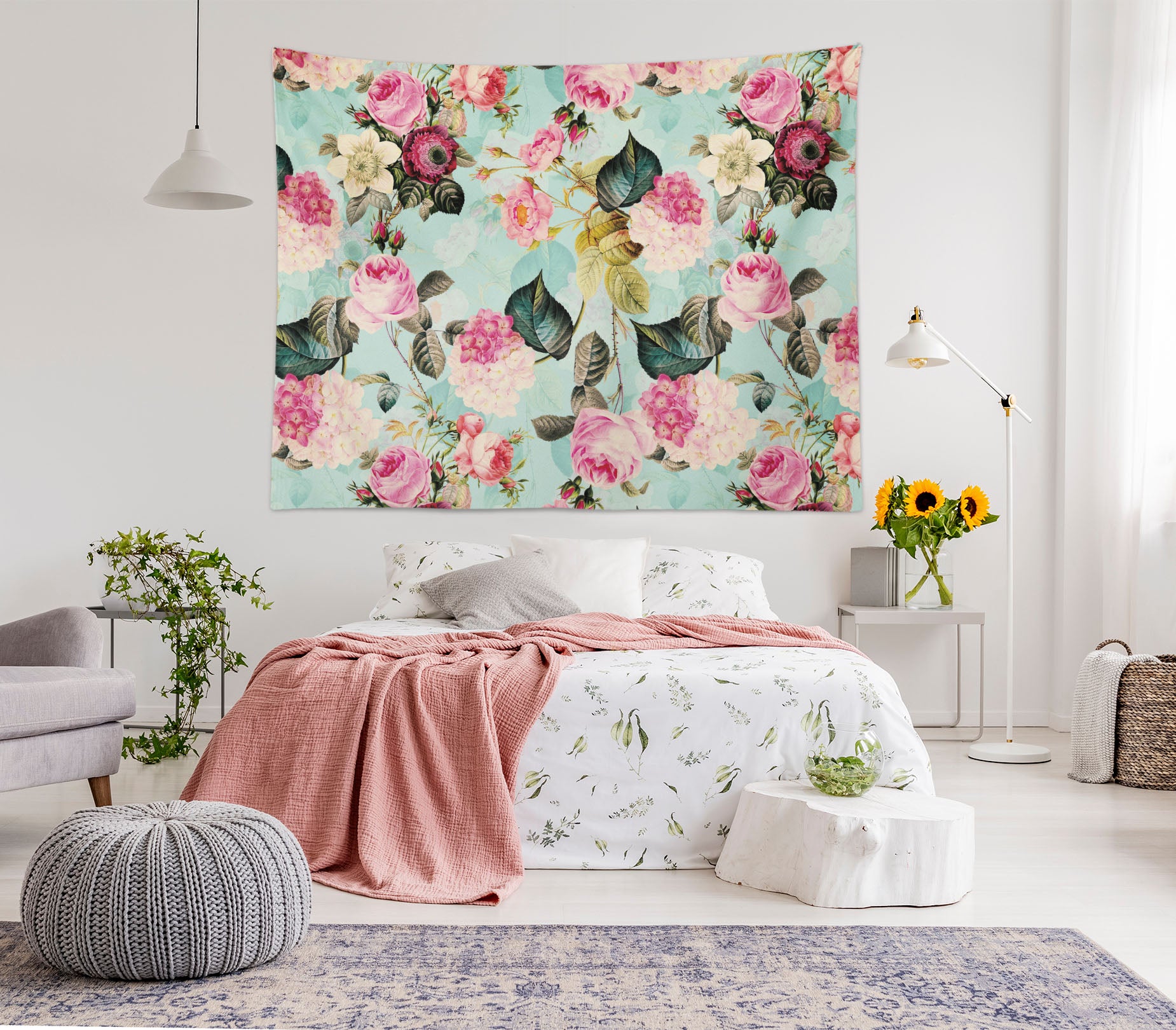 3D Flower Leaves 5314 Uta Naumann Tapestry Hanging Cloth Hang
