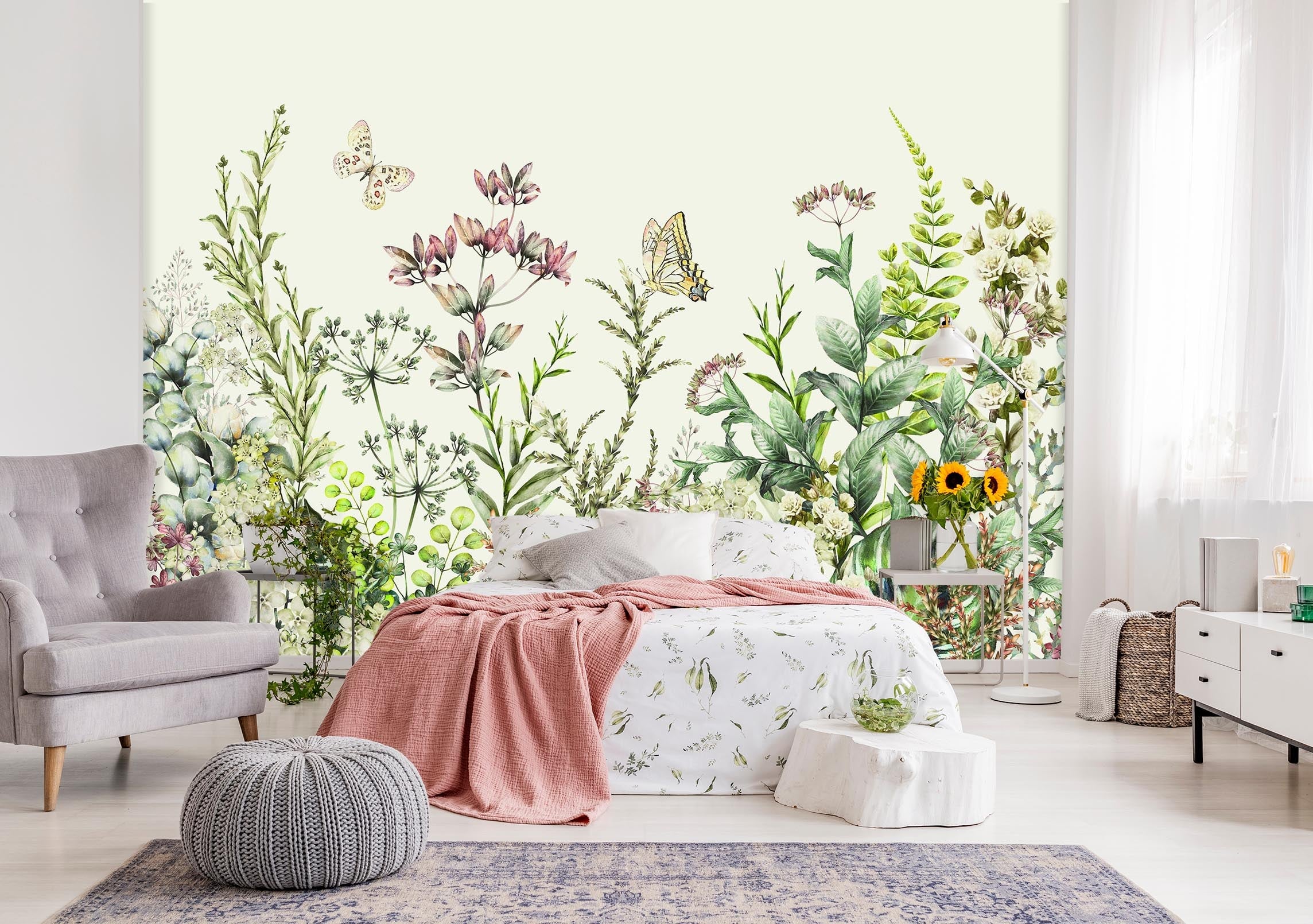 3D Hand Drawn Flower 142 Wall Murals Wallpaper AJ Wallpaper 2 