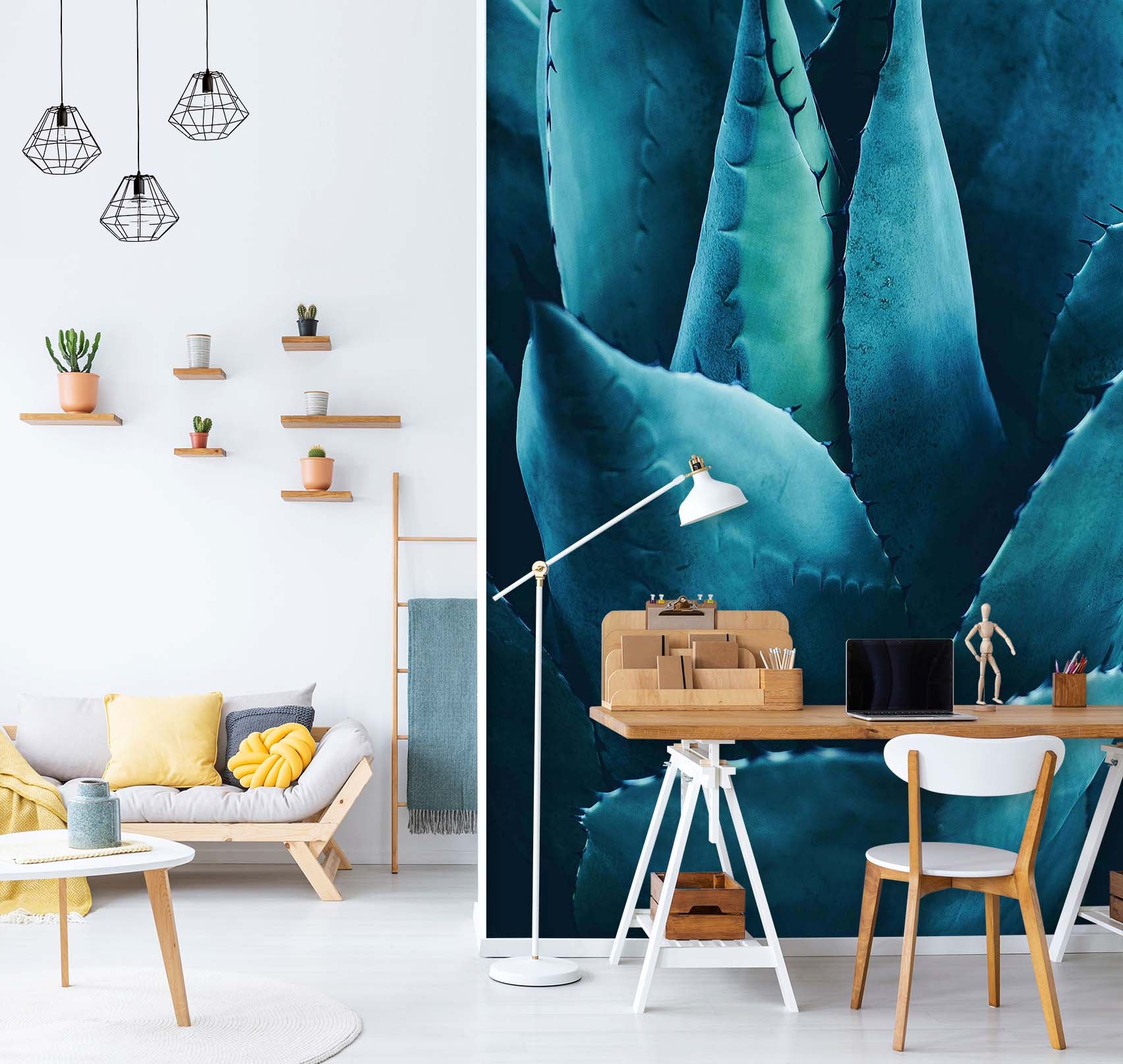 3D Green Aloe 1401 Boris Draschoff Wall Mural Wall Murals