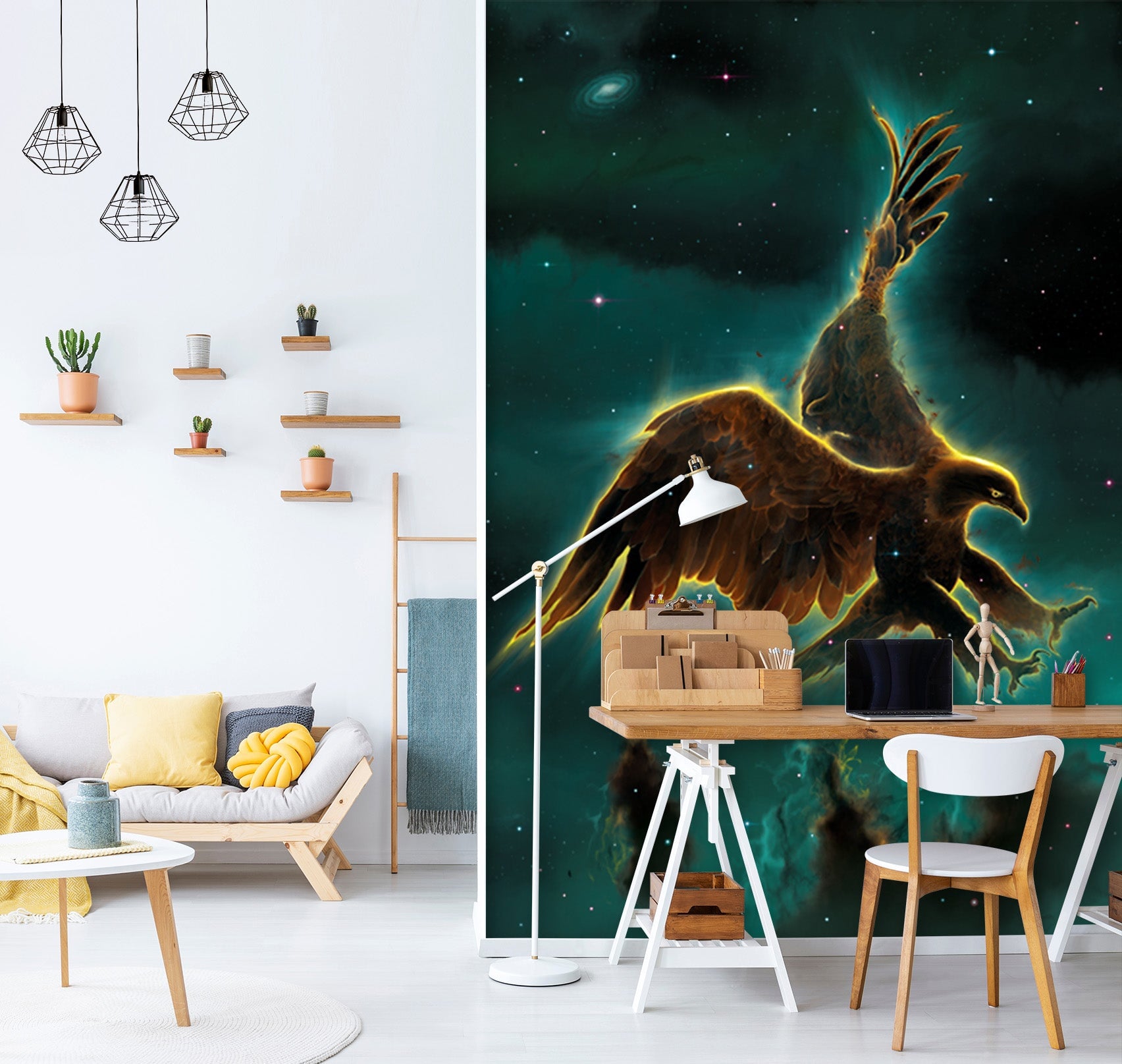 3D Eagle Galaxy 1511 Wall Murals Exclusive Designer Vincent Wallpaper AJ Wallpaper 