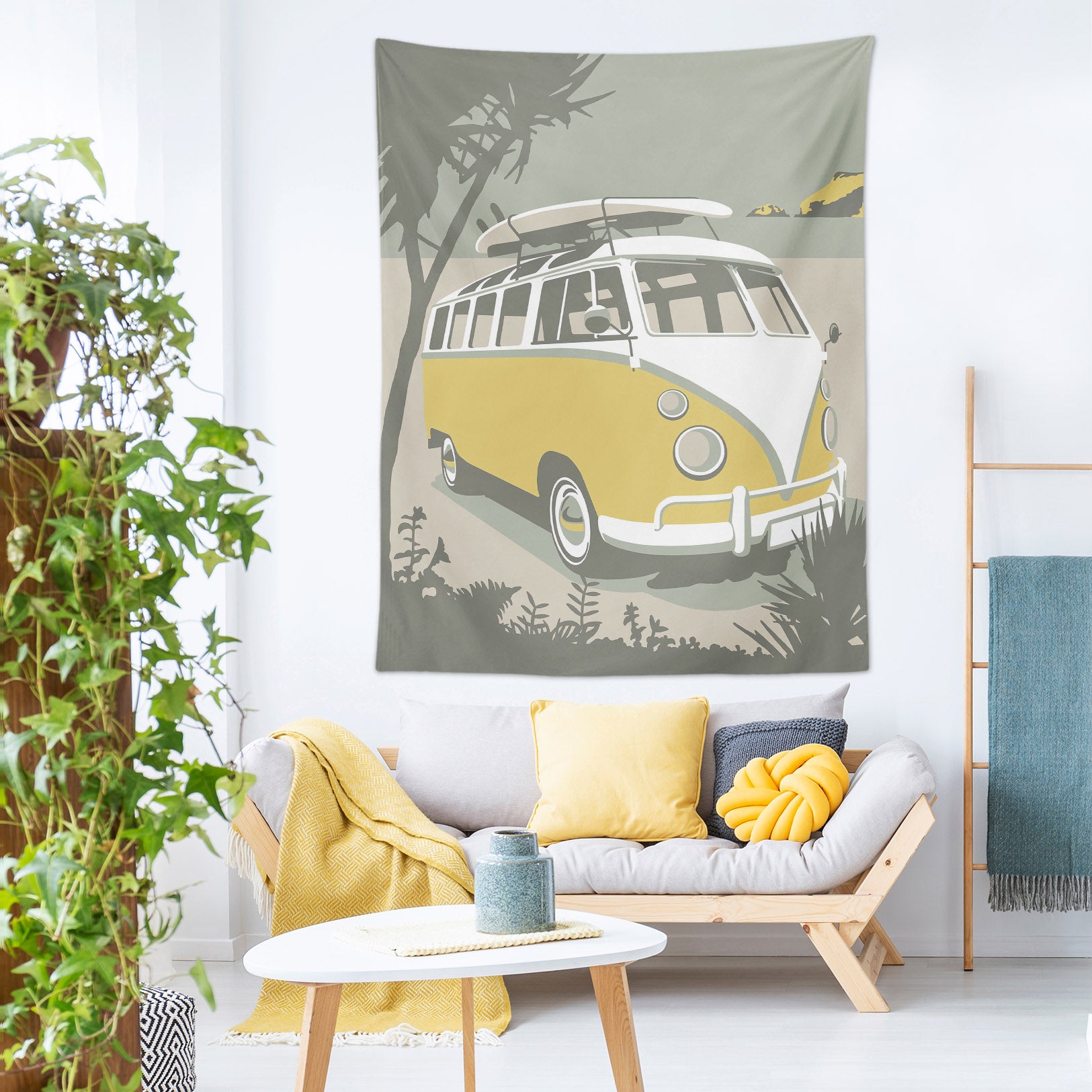 3D Yellow Car 5360 Steve Read Tapestry Hanging Cloth Hang