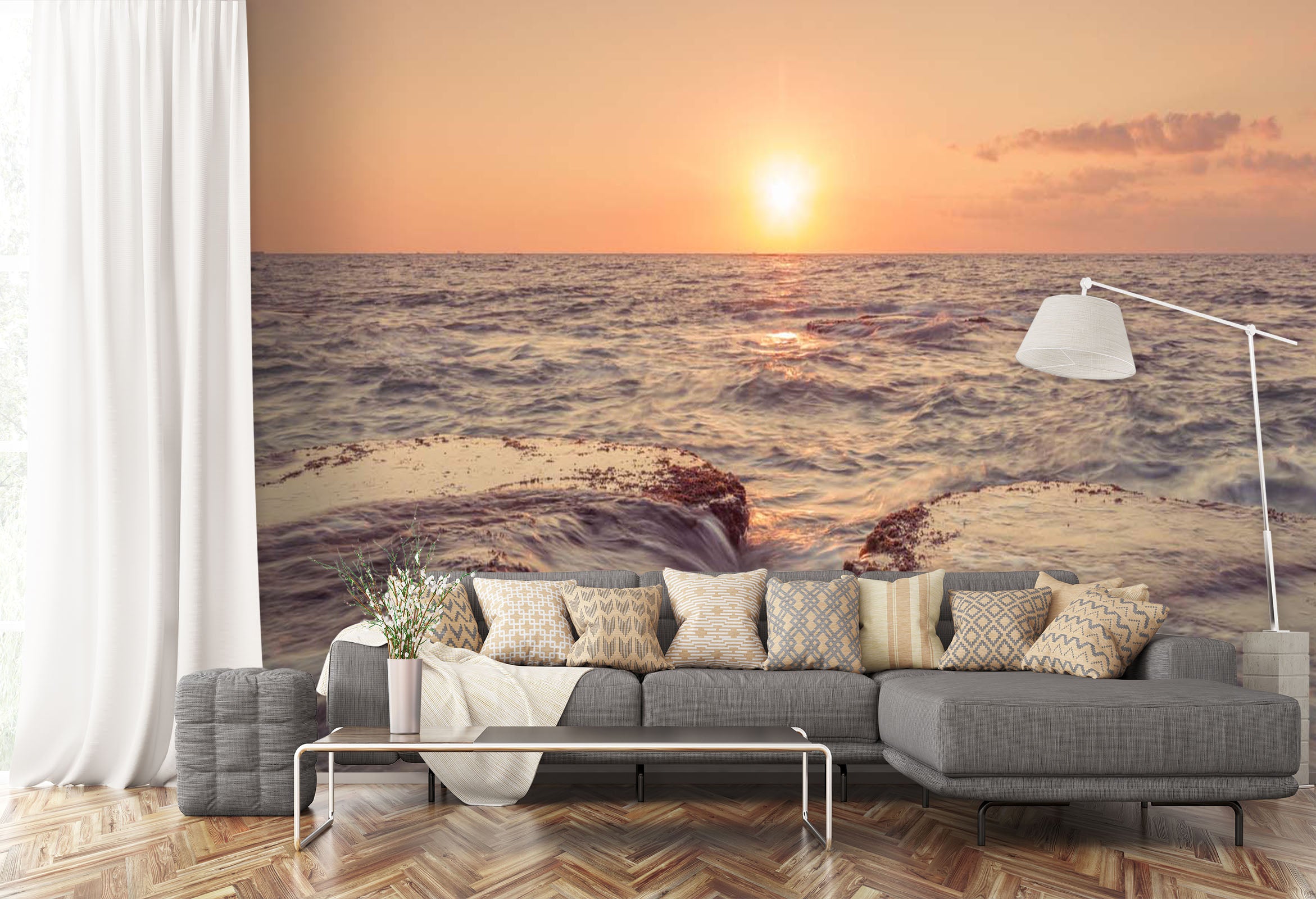 3D Sunset Sea 035 Assaf Frank Wall Mural Wall Murals
