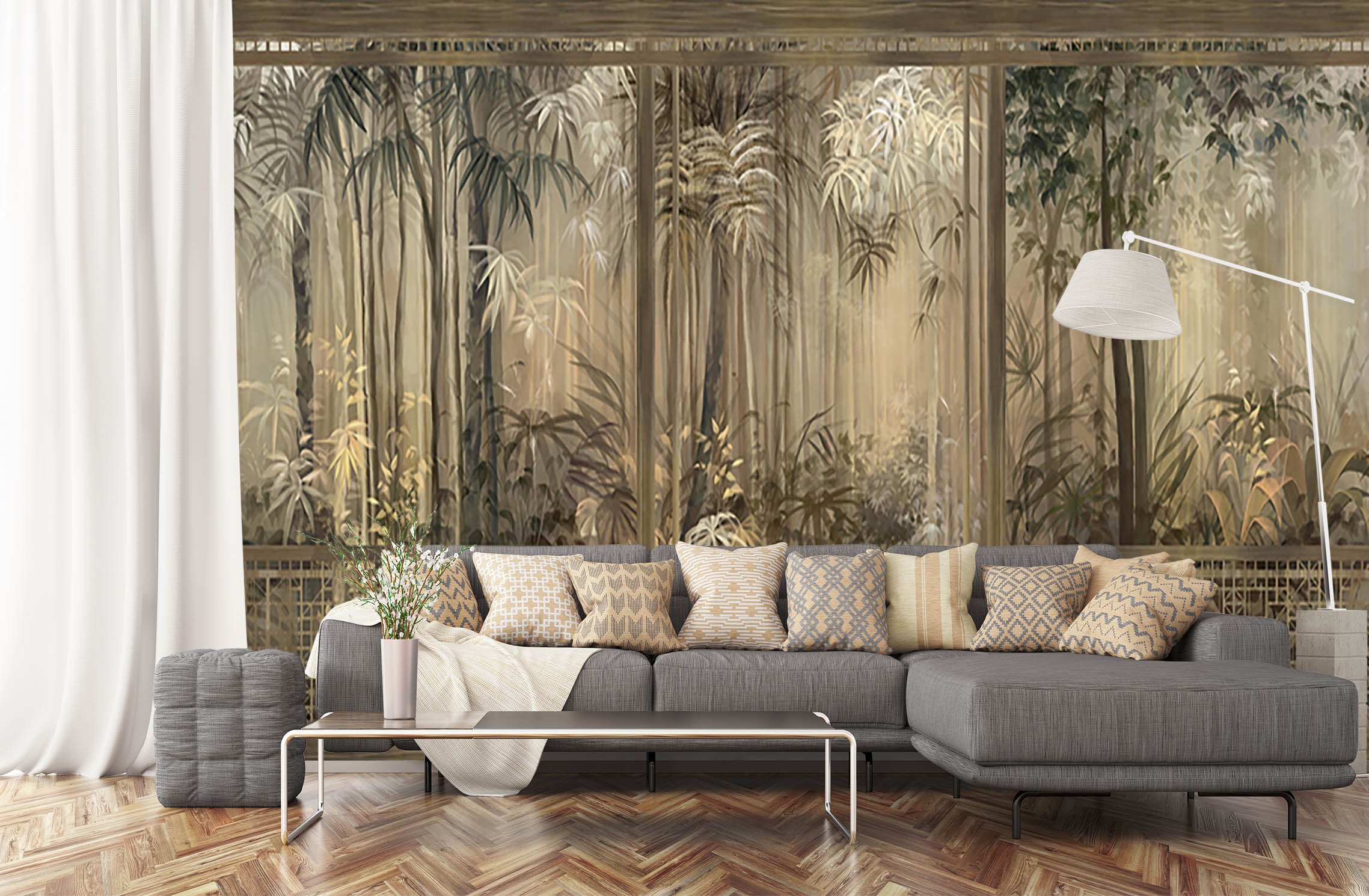 3D House Forest 1526 Wall Murals