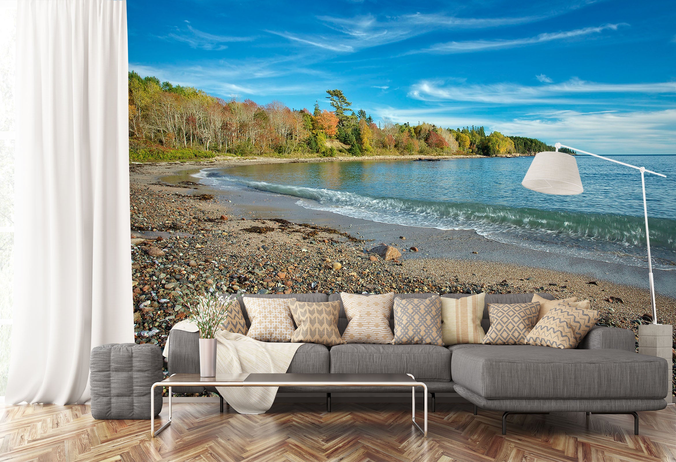 3D Coastline Color 62073 Kathy Barefield Wall Mural Wall Murals