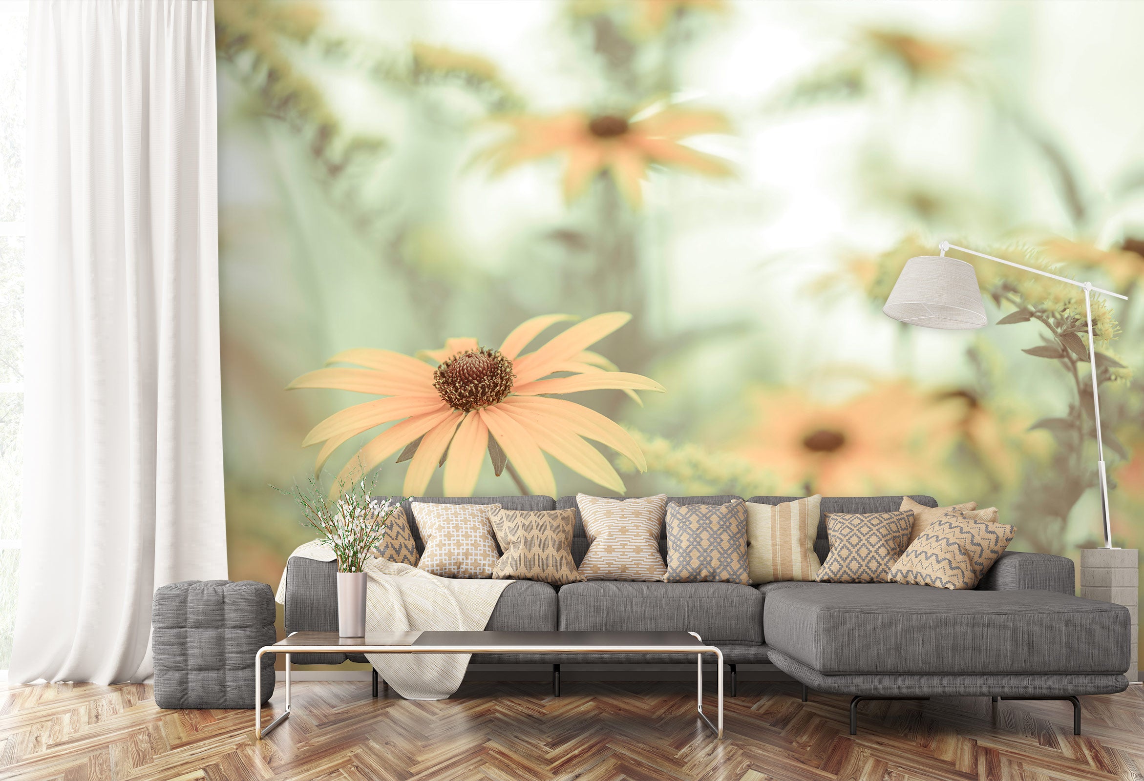 3D Orange Daisy 6214 Assaf Frank Wall Mural Wall Murals