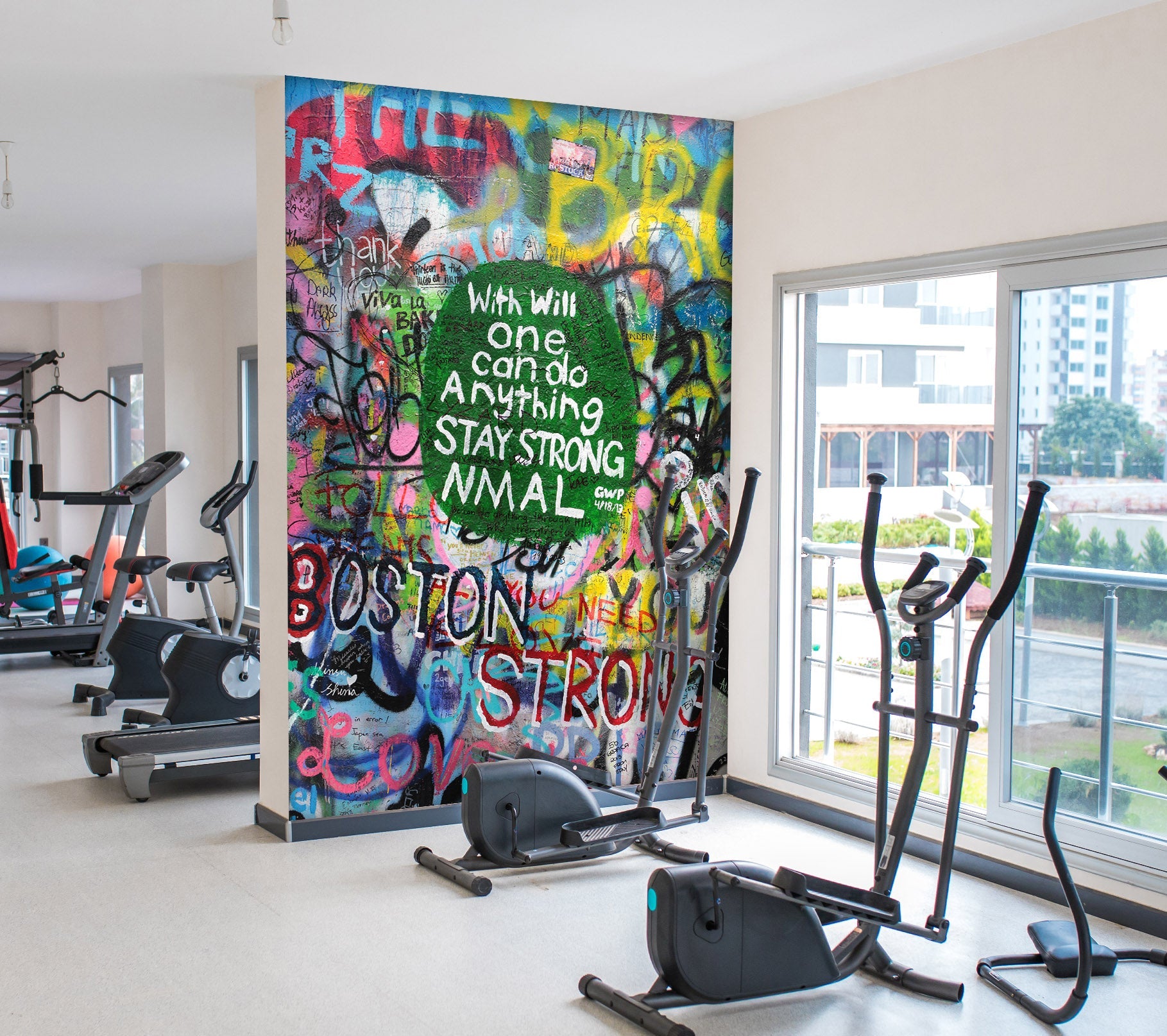 3D Fitness Letter 058 Wall Murals Wallpaper AJ Wallpaper 