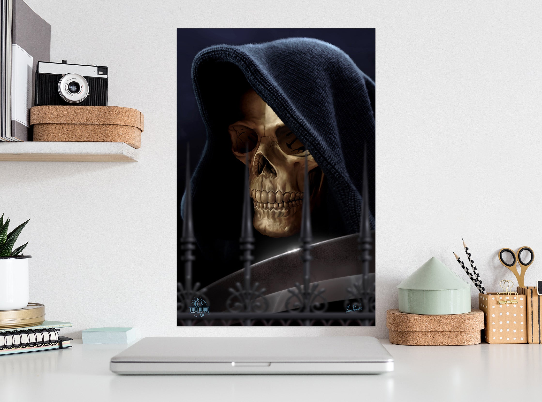 3D Skull Iron Bar 5136 Tom Wood Wall Sticker