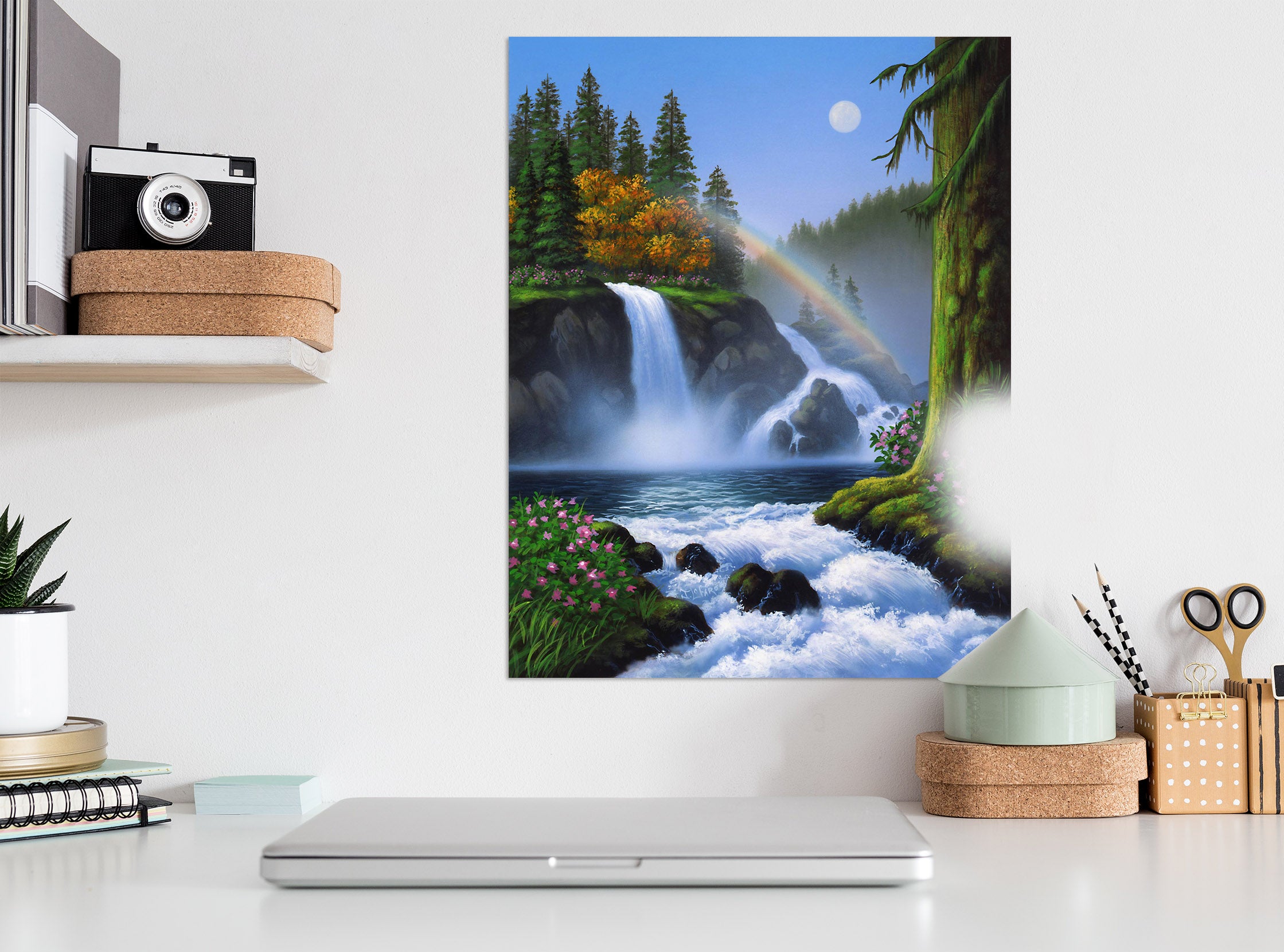 3D Waterfall 038 Jerry LoFaro Wall Sticker