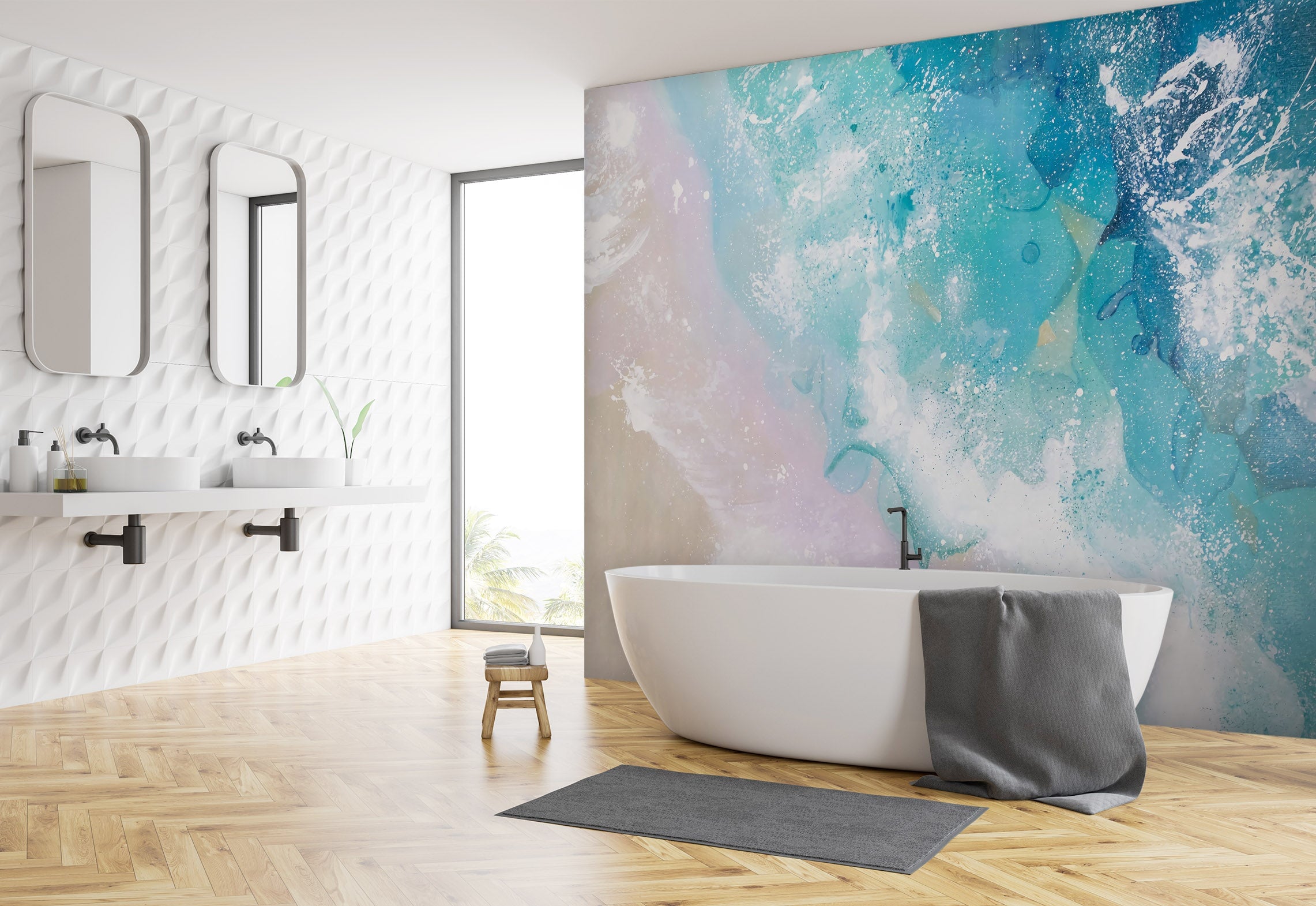 3D Hand Drawn Ocean 002 Wall Murals Wallpaper AJ Wallpaper 2 