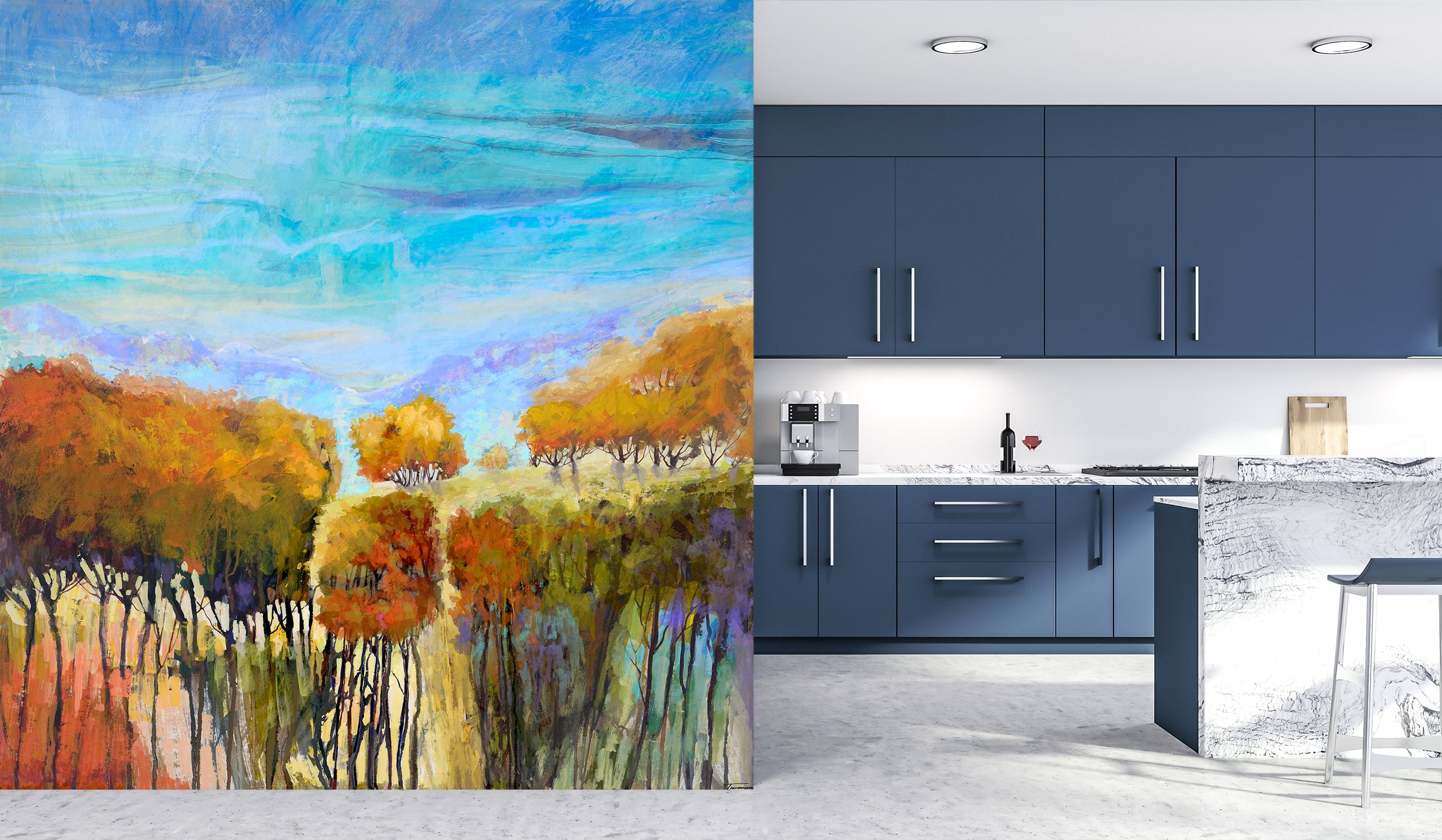 3D Painted Forest 1514 Michael Tienhaara Wall Mural Wall Murals