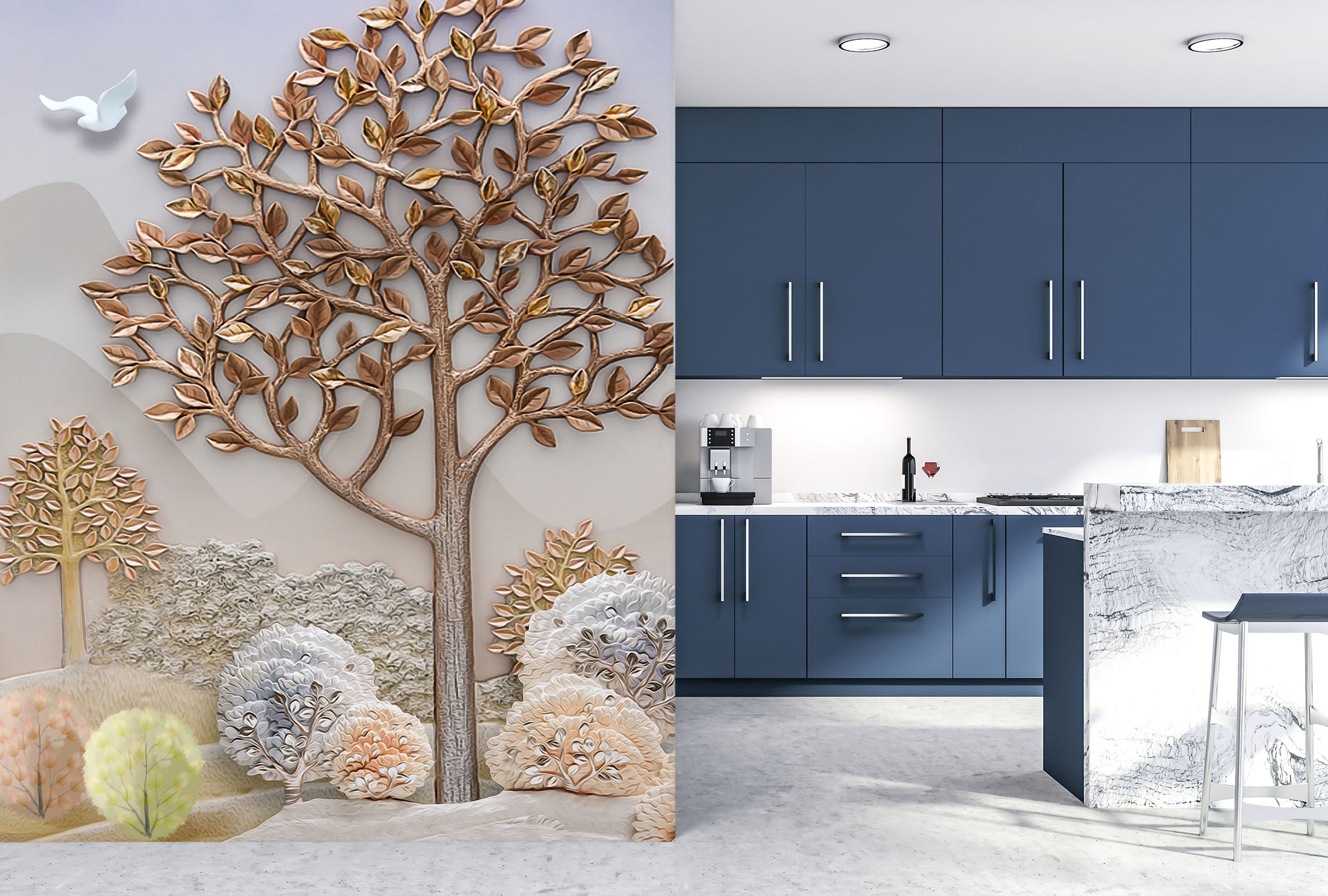 3D Golden Woods 1802 Wall Murals