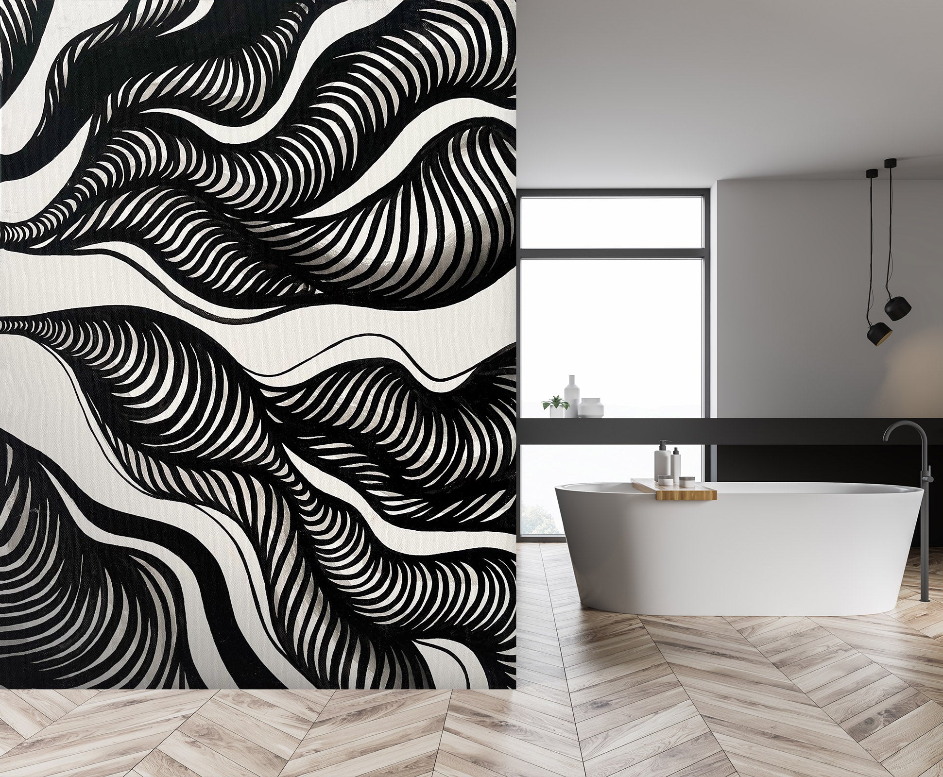 3D Black Wind 1290 Jacqueline Reynoso Wall Mural Wall Murals
