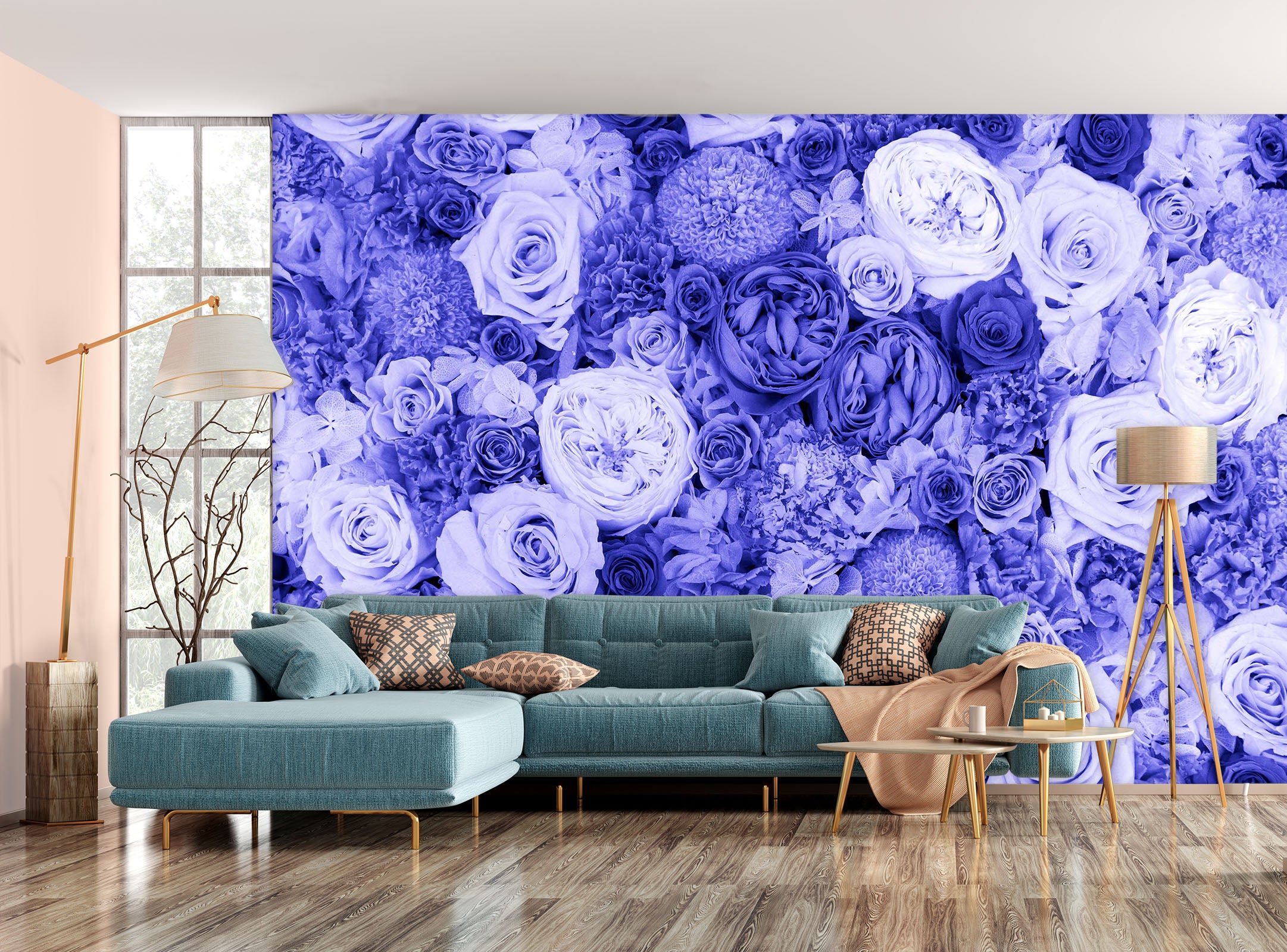 3D Purple Rose 103 Noirblanc777 Wall Mural Wall Murals