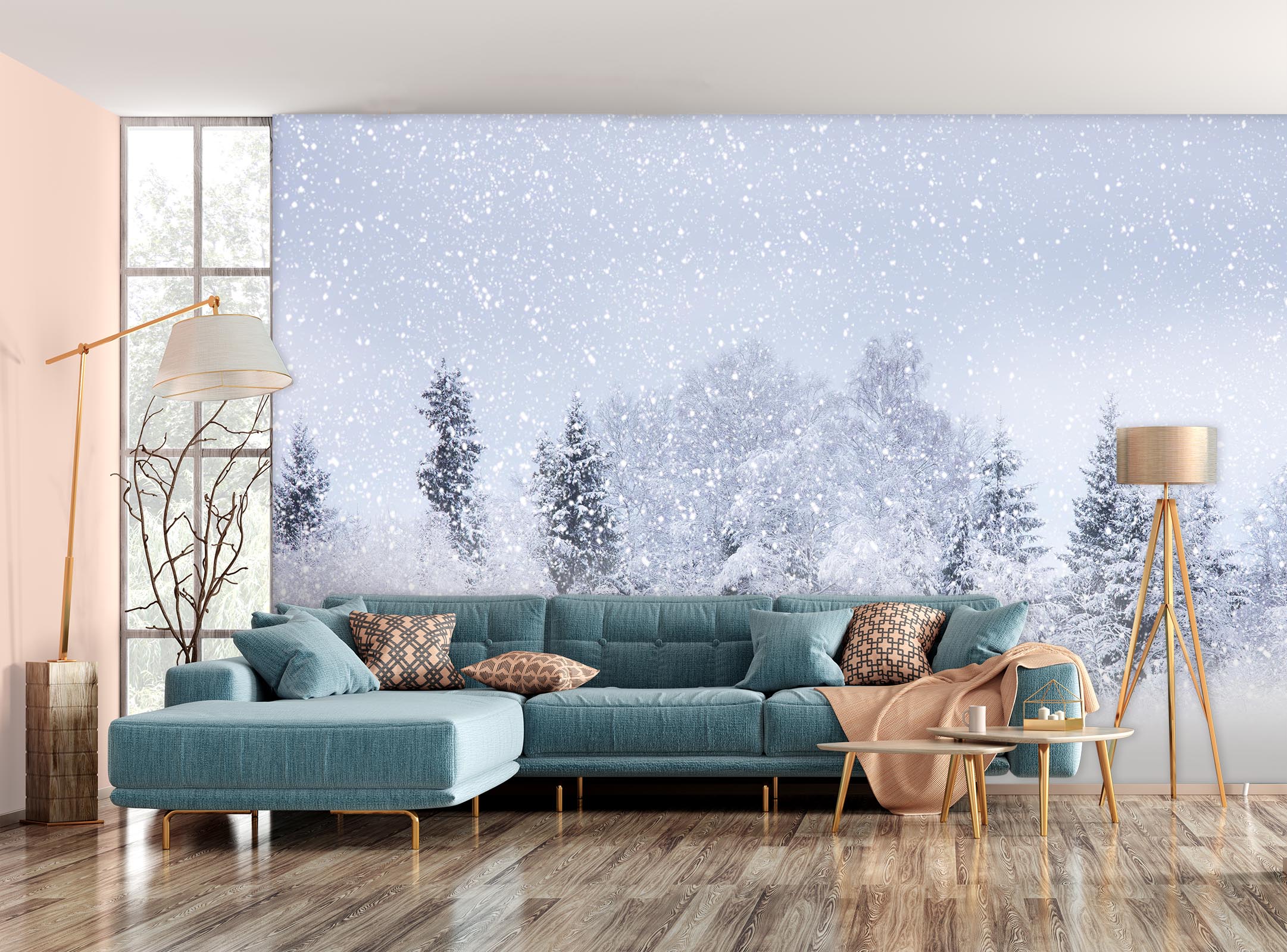 3D Snowy Landscape 131 Wall Murals
