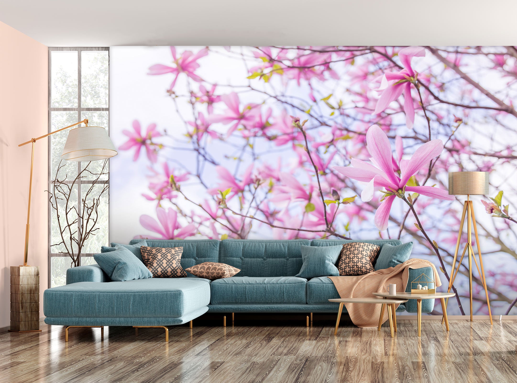 3D Flower Branch 6243 Assaf Frank Wall Mural Wall Murals