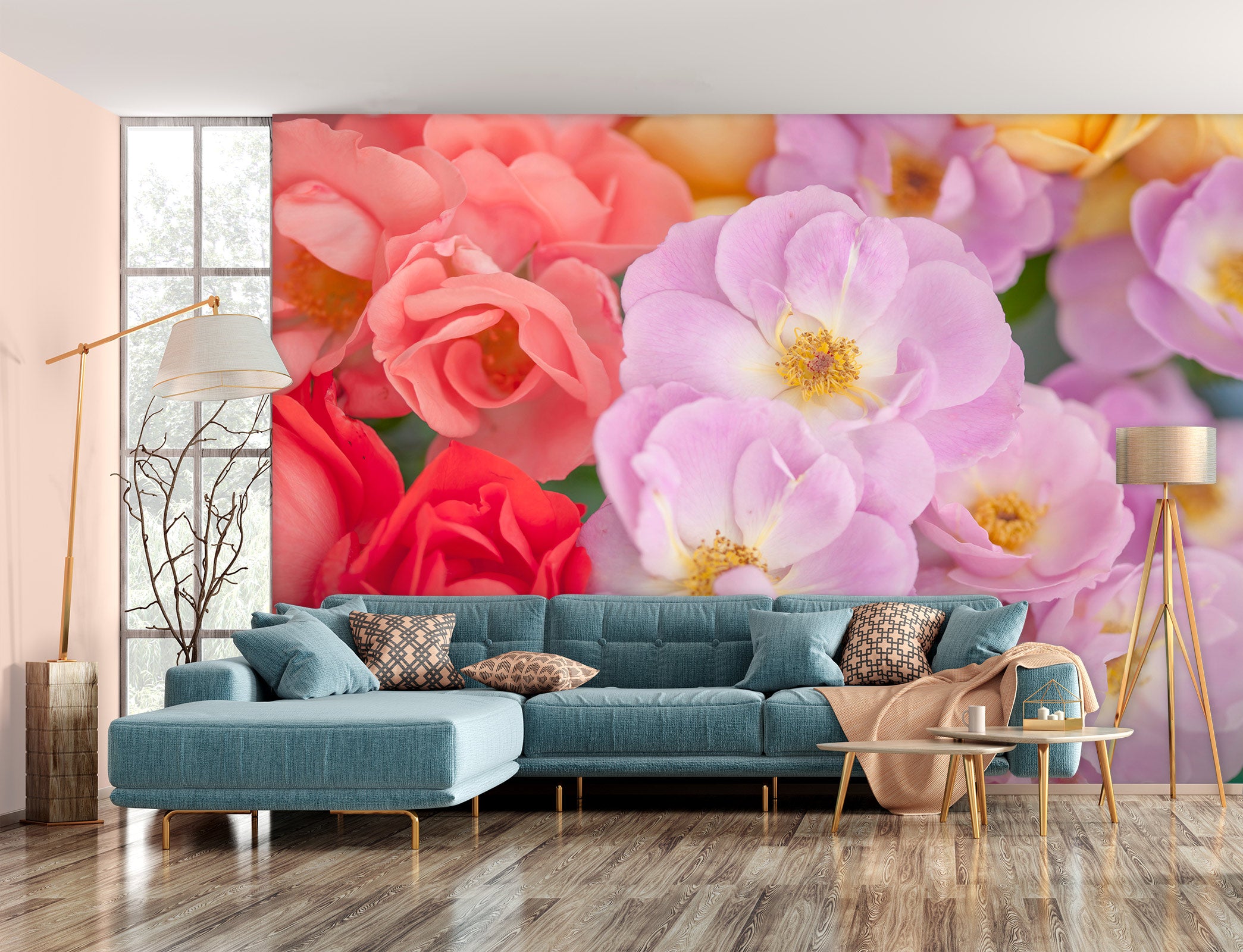 3D Pink Flower 6215 Assaf Frank Wall Mural Wall Murals